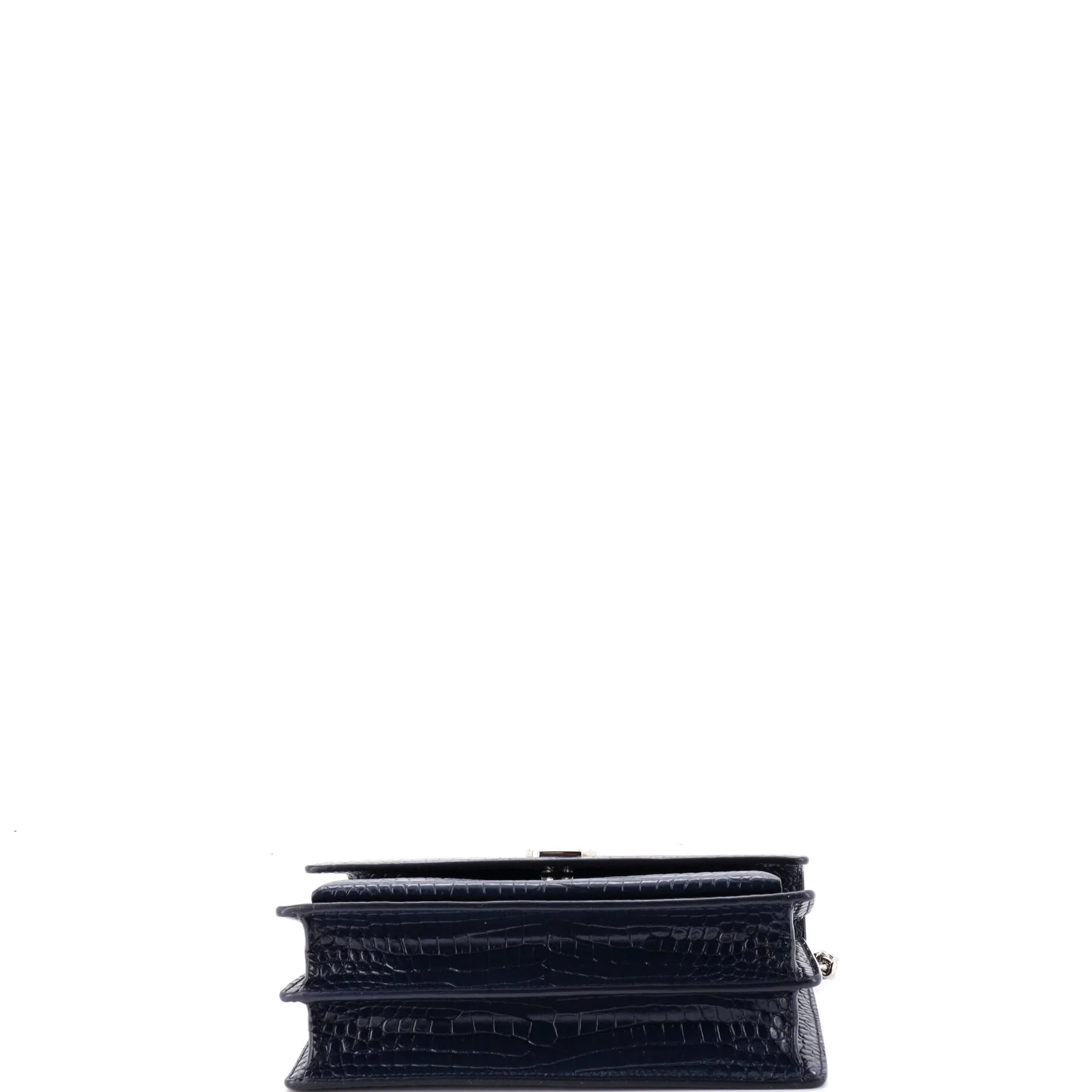 Sunset Crossbody Bag Crocodile Embossed Leather Medium - Image 4