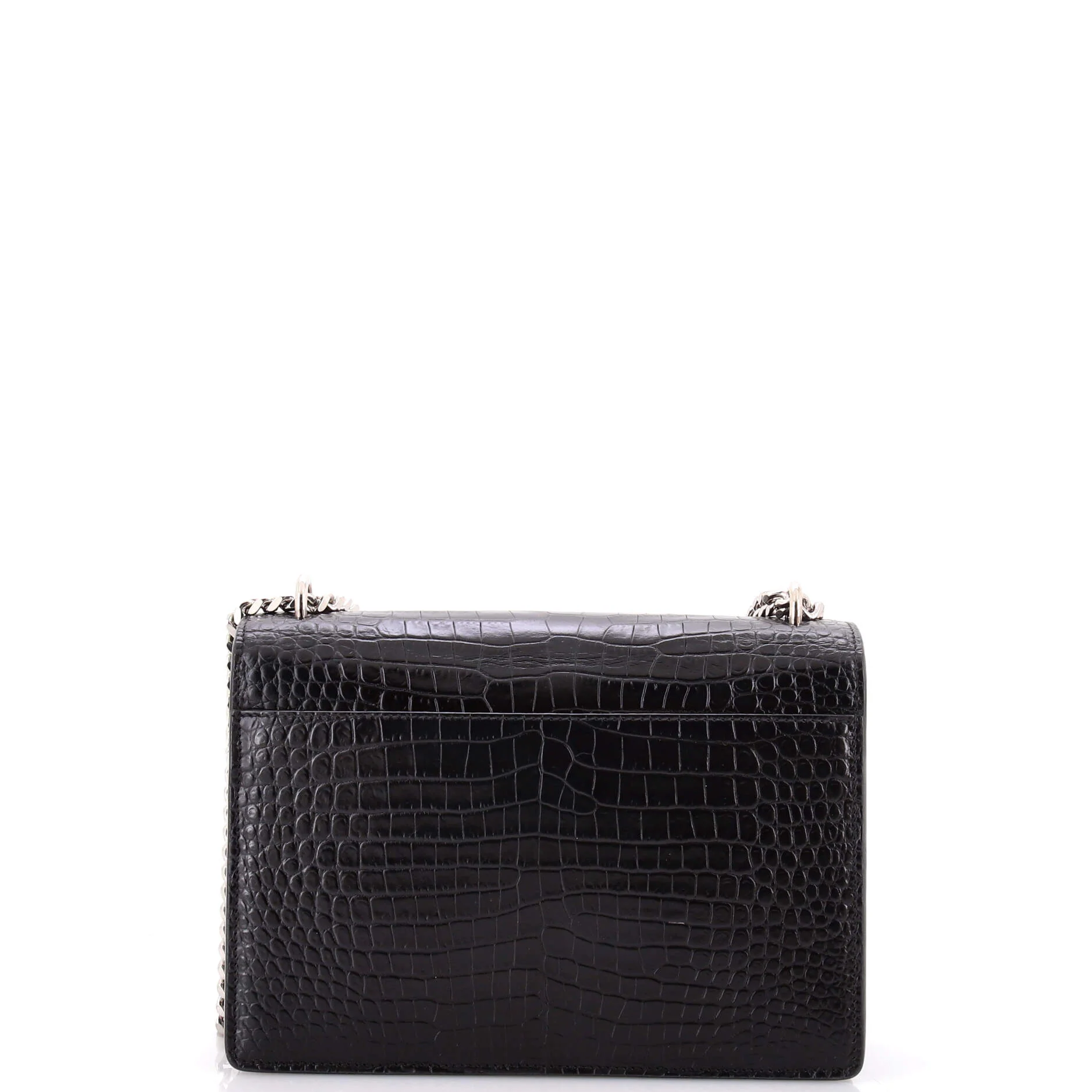 Sunset Crossbody Bag Crocodile Embossed Leather Medium - Image 3