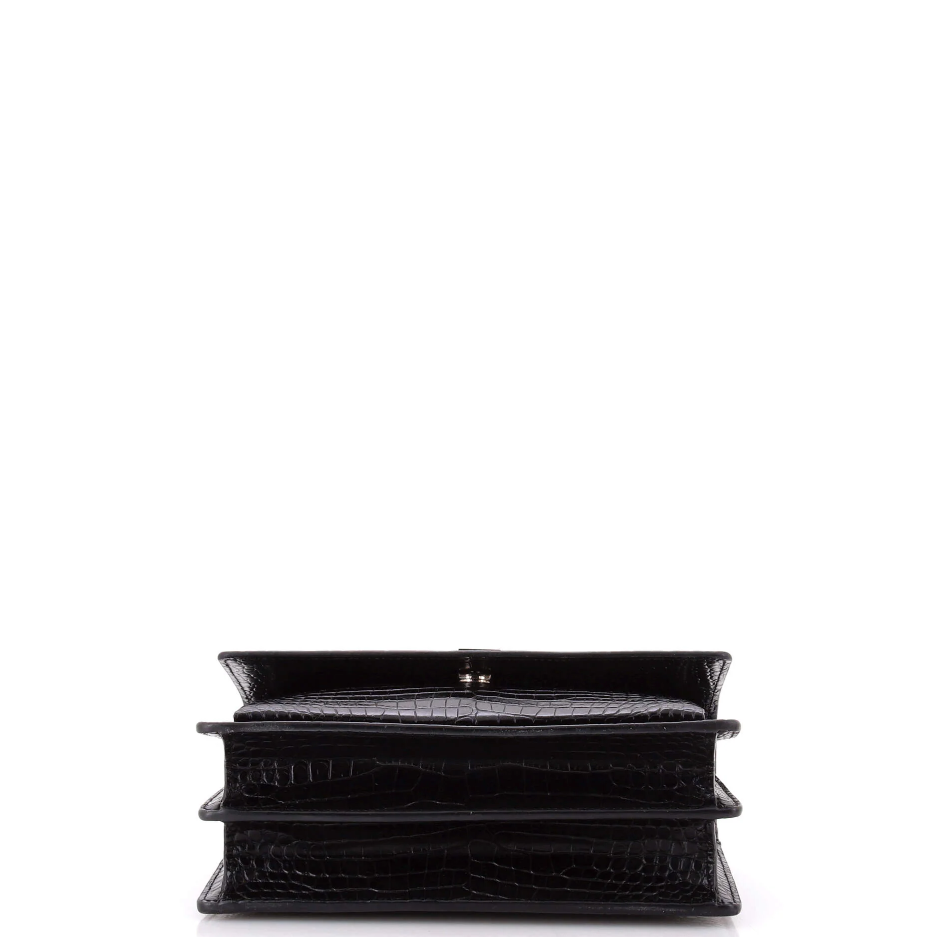 Sunset Crossbody Bag Crocodile Embossed Leather Medium - Image 4