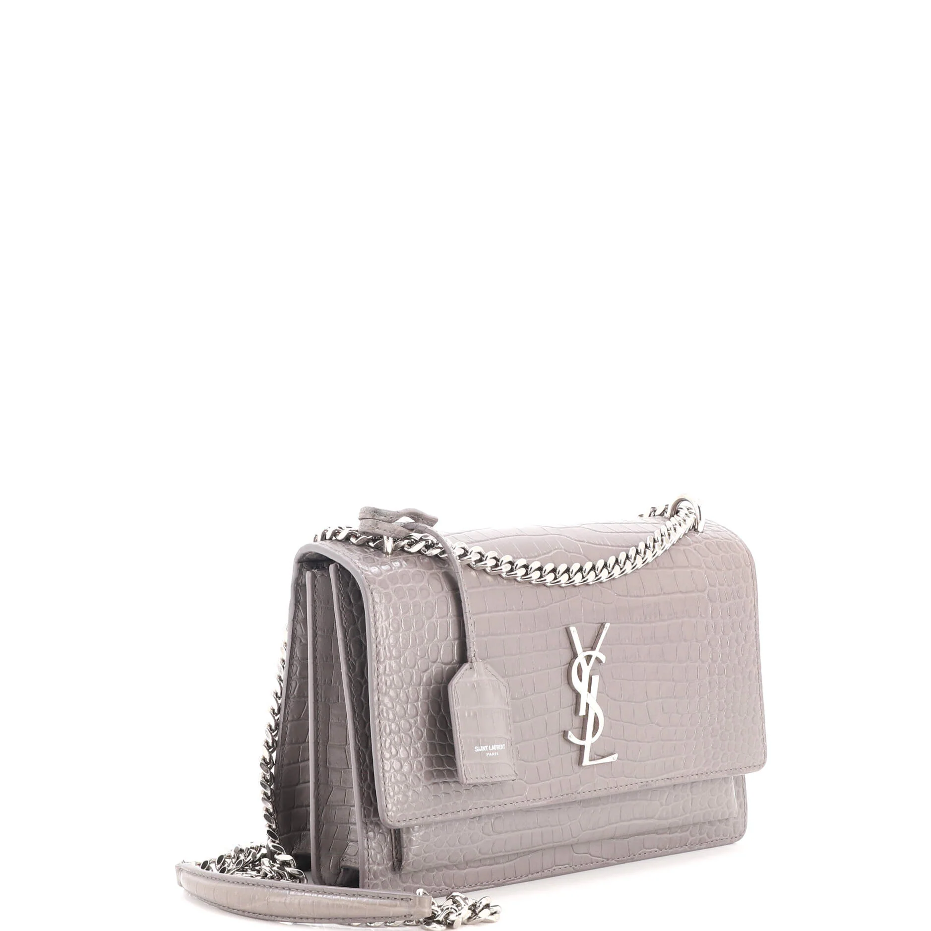 Sunset Crossbody Bag Crocodile Embossed Leather Medium - Image 2