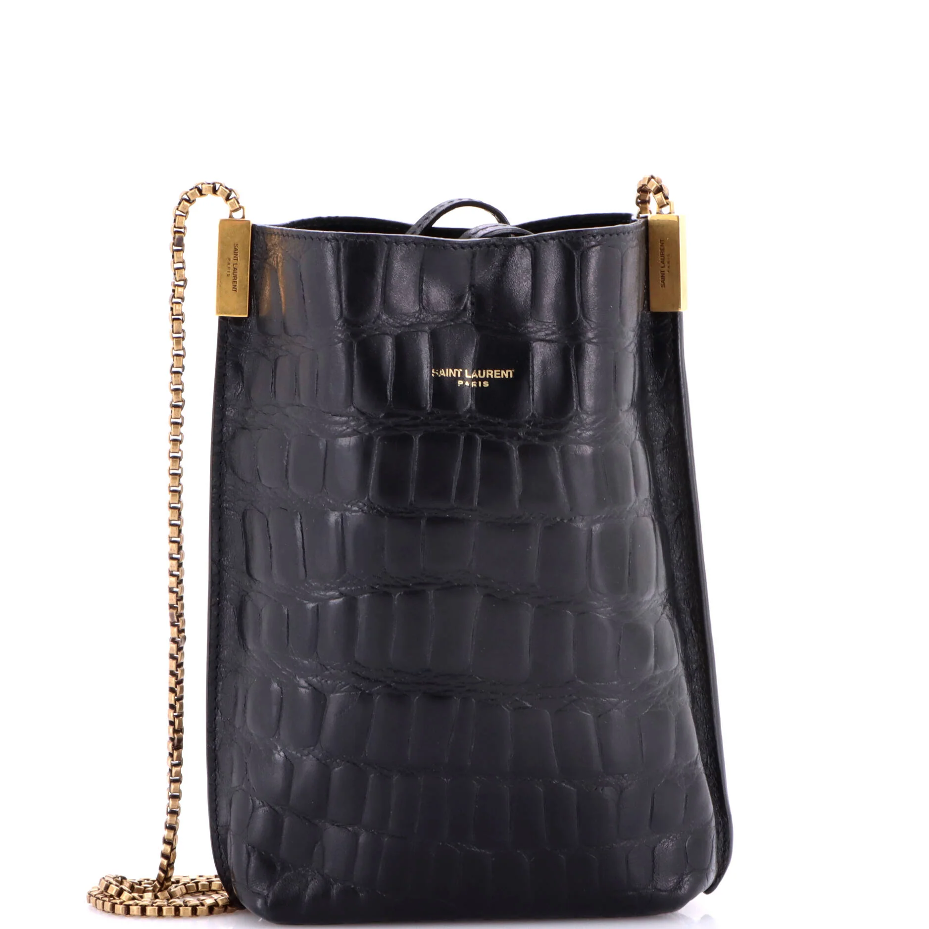 Suzanne Hobo Crocodile Embossed Leather Mini