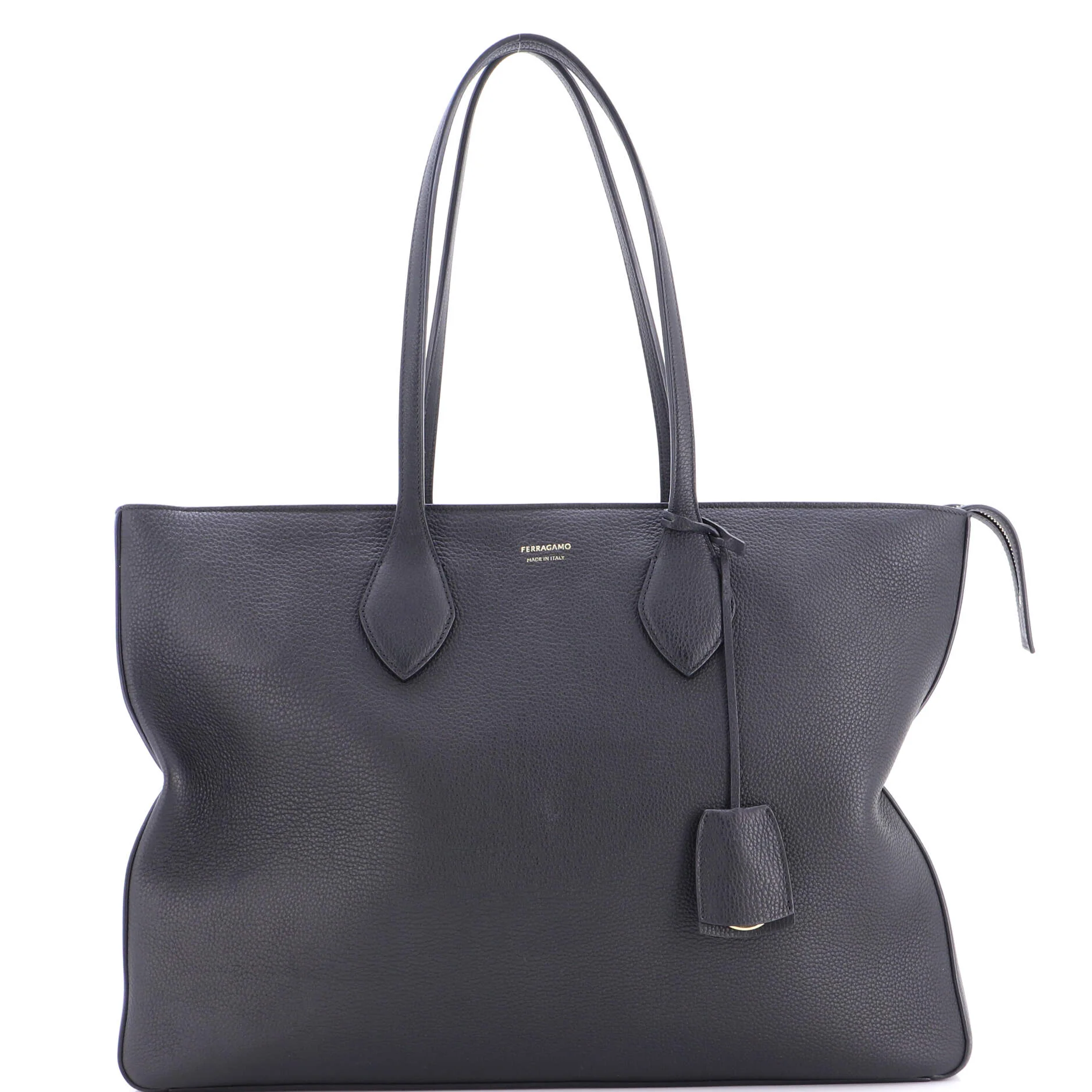 Fold Side Star Tote Leather Large