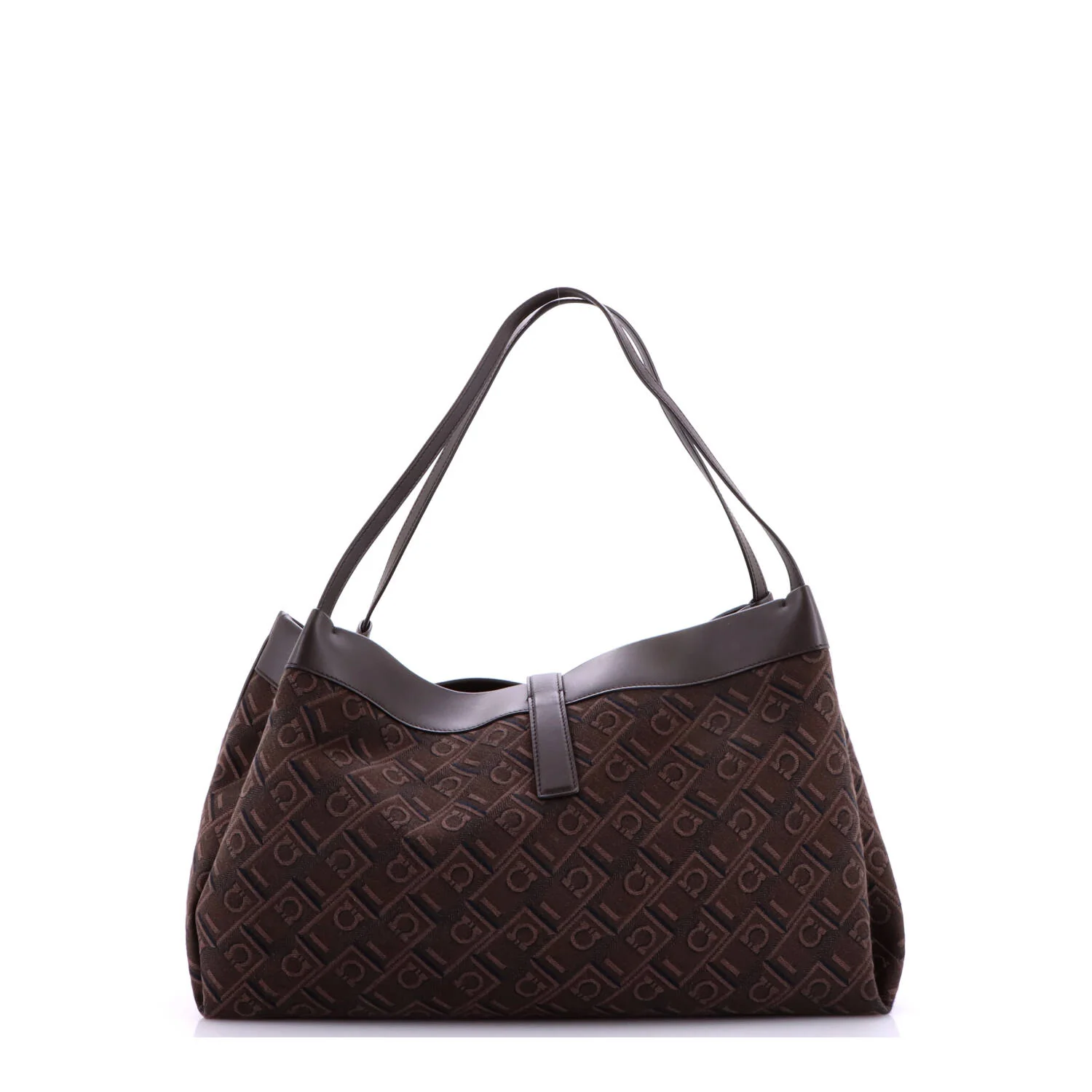 Gancini Shoulder Tote Bag Gancini Jacquard Medium - Image 3