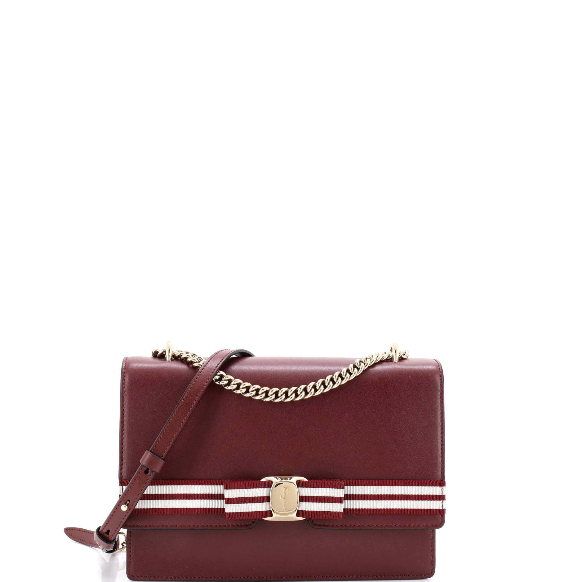 Miss Vara Bow Crossbody Bag Leather with Grosgrain Medium