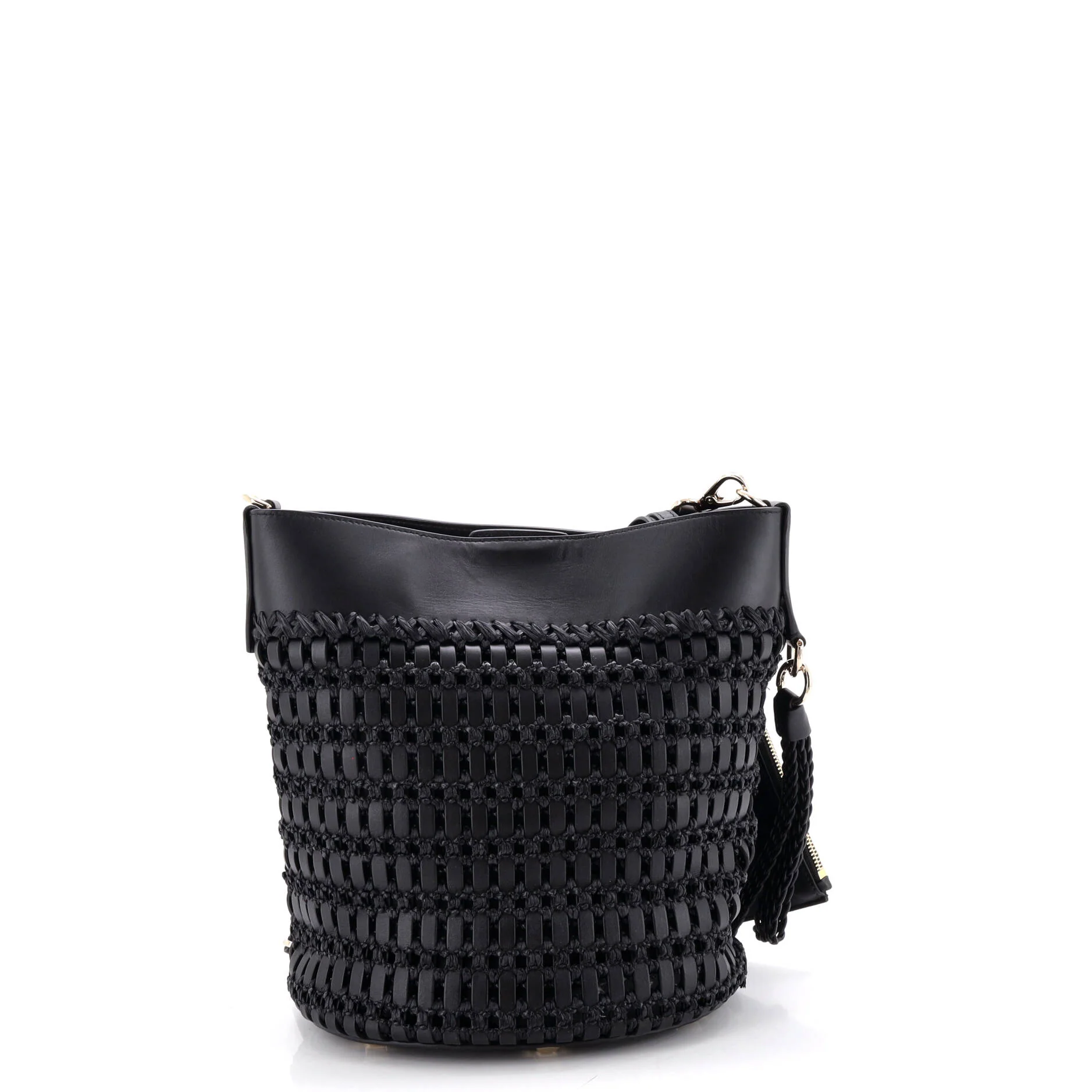 The Studio Bucket Bag Woven Leather - Image 4