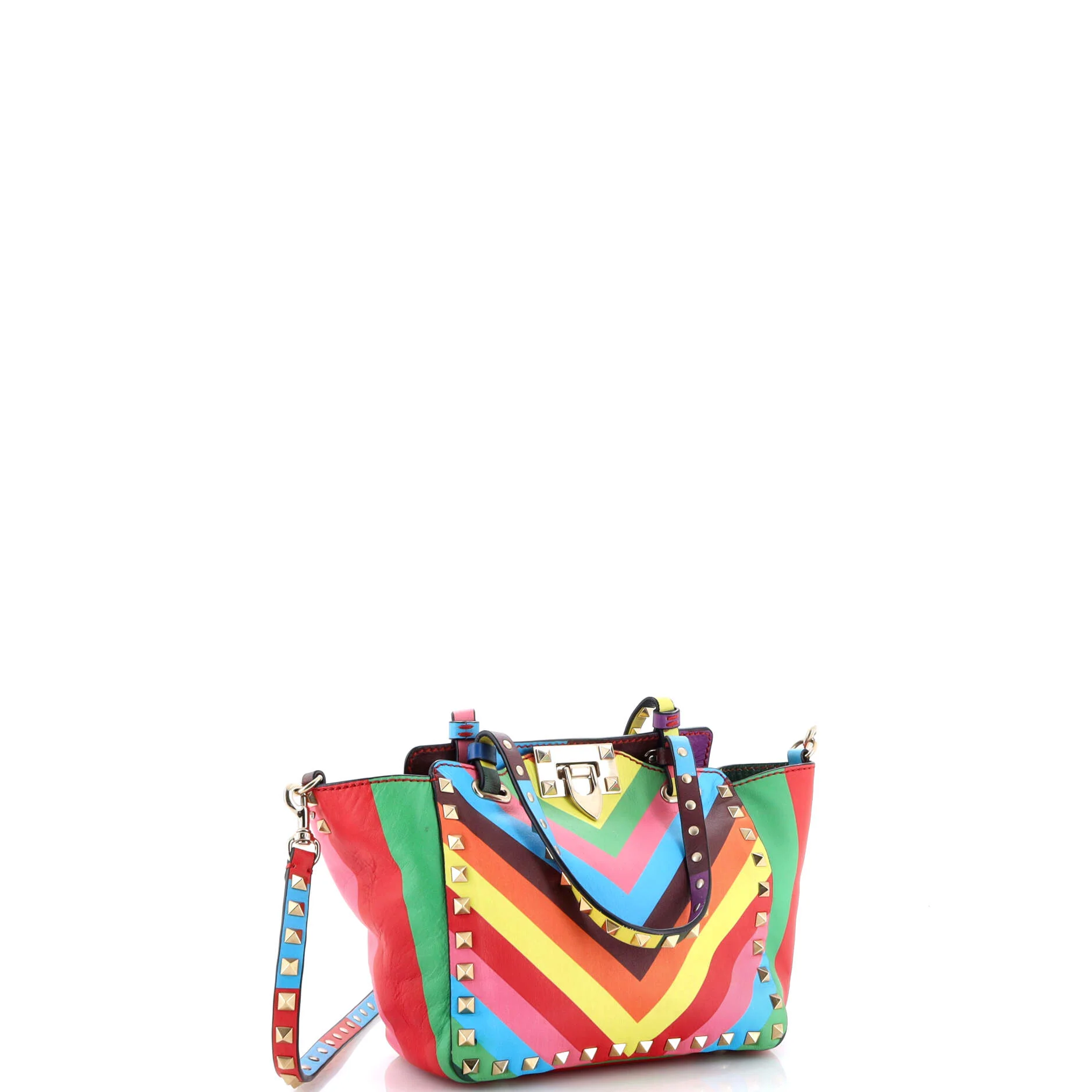 1973 Rockstud Tote Striped Leather Mini - Image 2