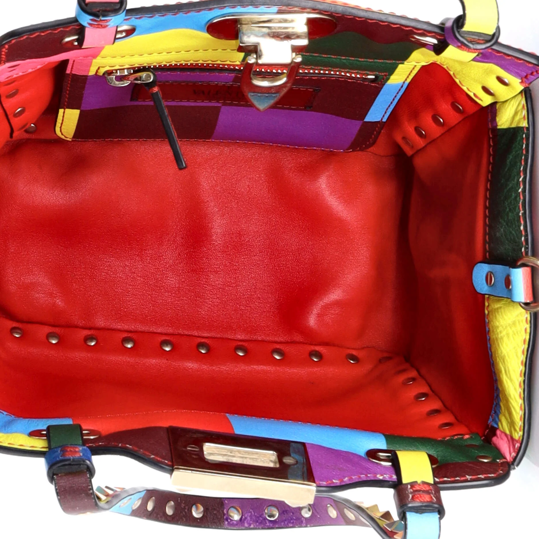 1973 Rockstud Tote Striped Leather Mini - Image 5