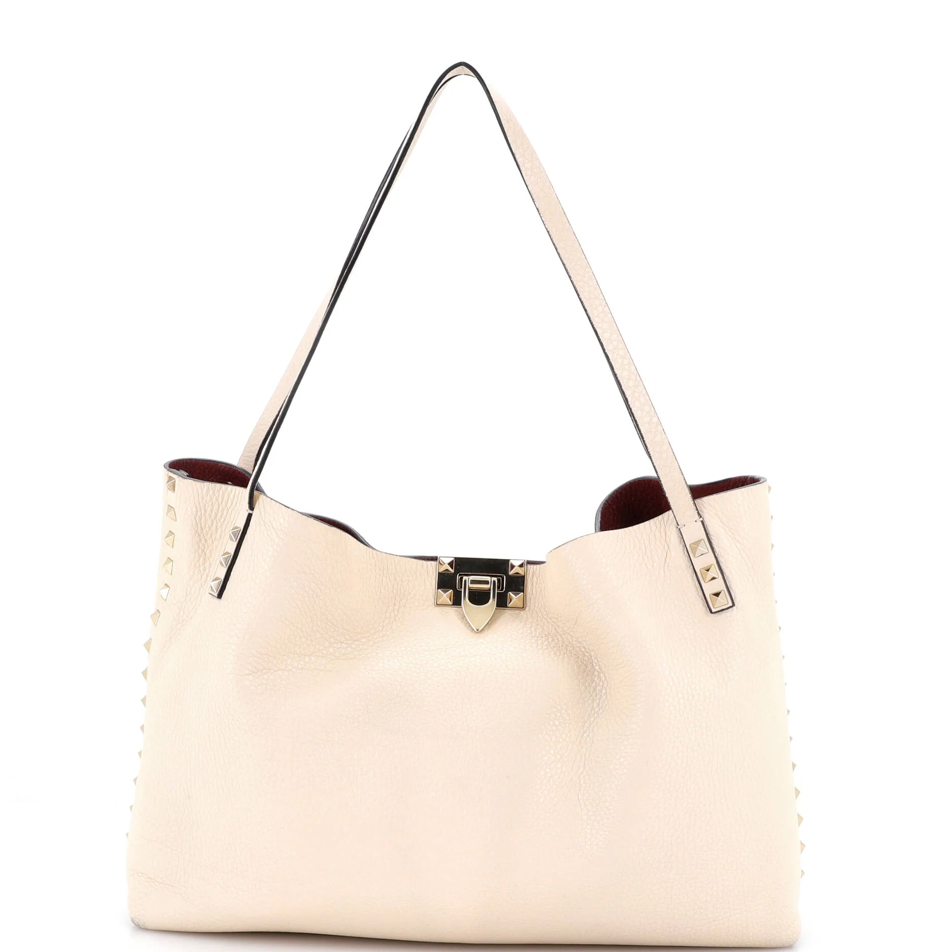 Rockstud Convertible Flip Lock Tote Leather Medium