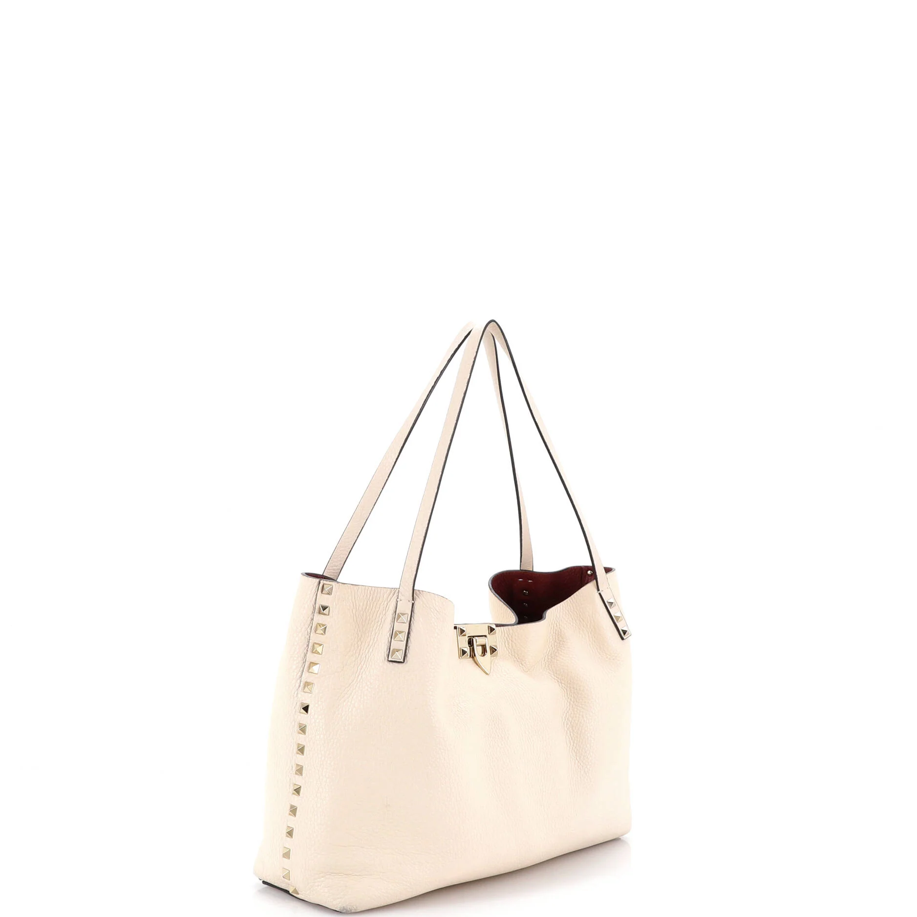 Rockstud Convertible Flip Lock Tote Leather Medium - Image 3