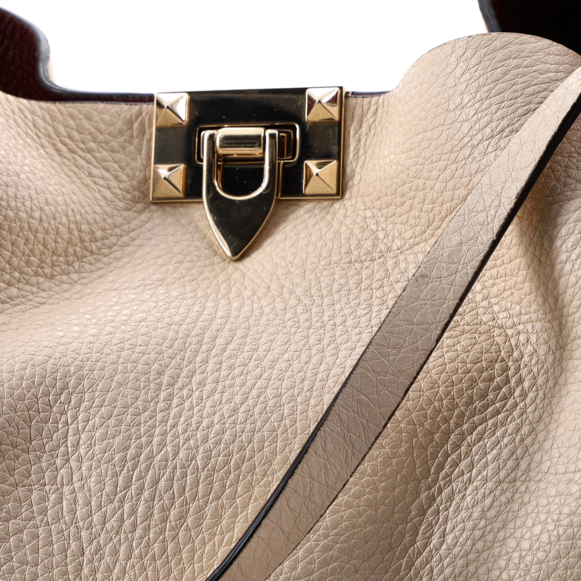 Rockstud Convertible Flip Lock Tote Leather Medium - Image 8