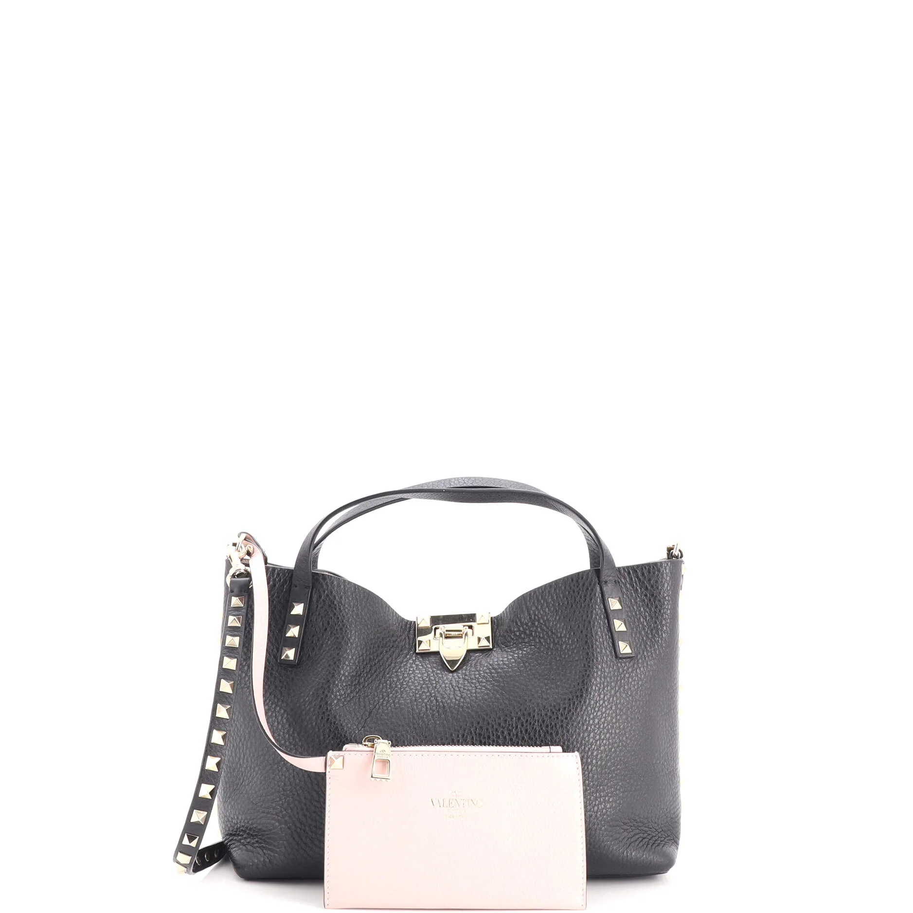 Rockstud Convertible Flip Lock Tote Leather Medium - Image 2