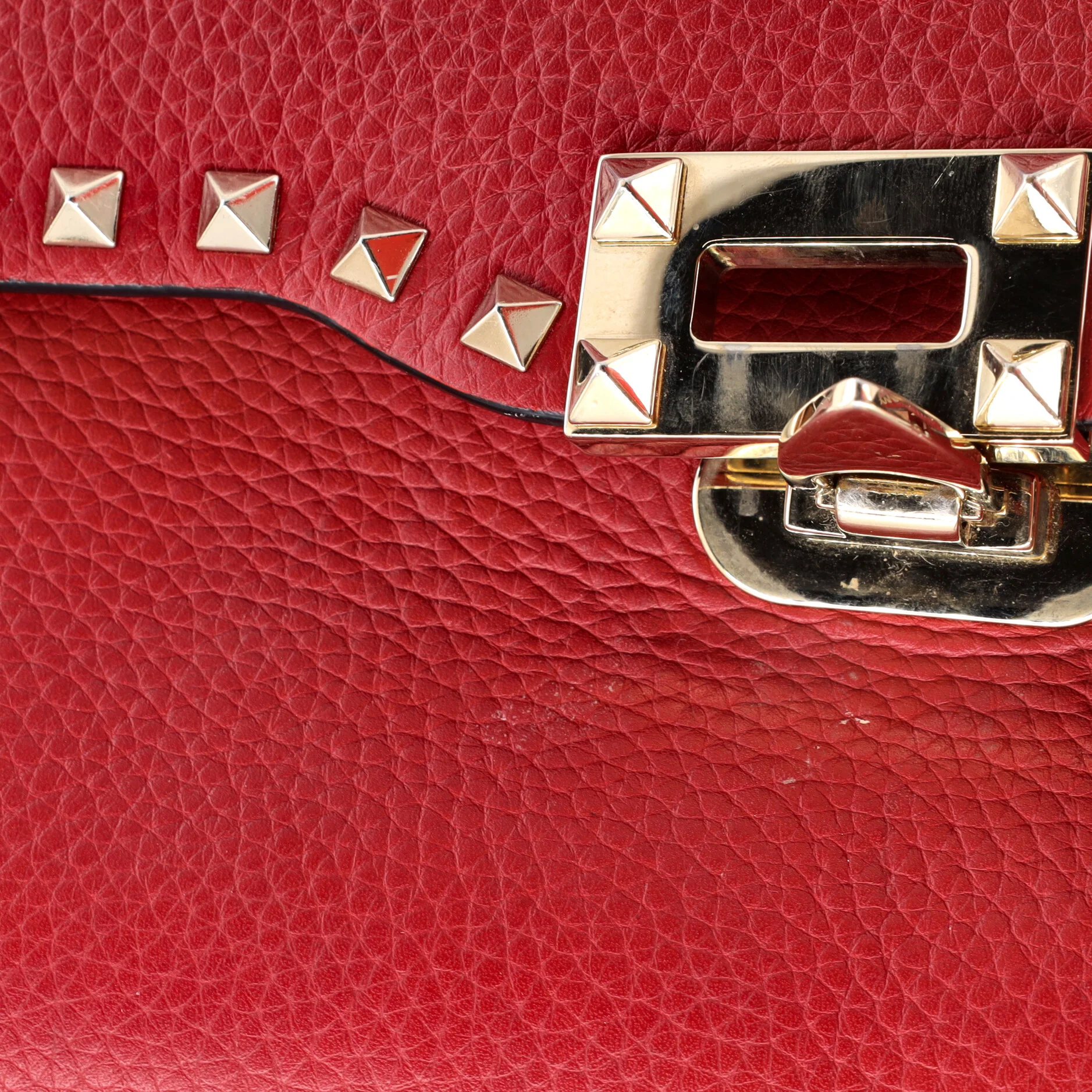 Rockstud Flip Lock Flap Bag Leather Medium - Image 8