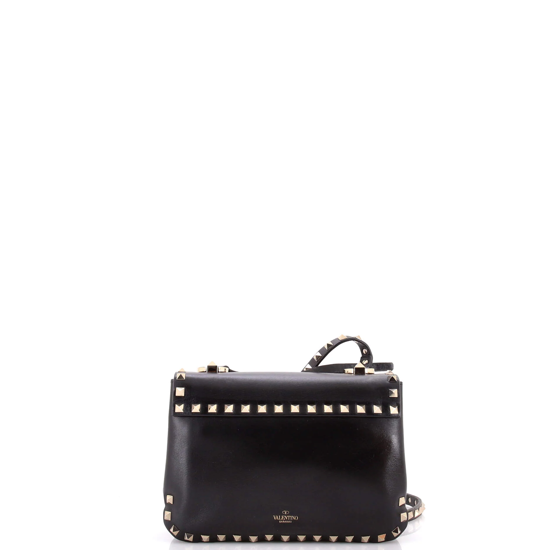 Rockstud Flip Lock Flap Bag Leather Small - Image 3
