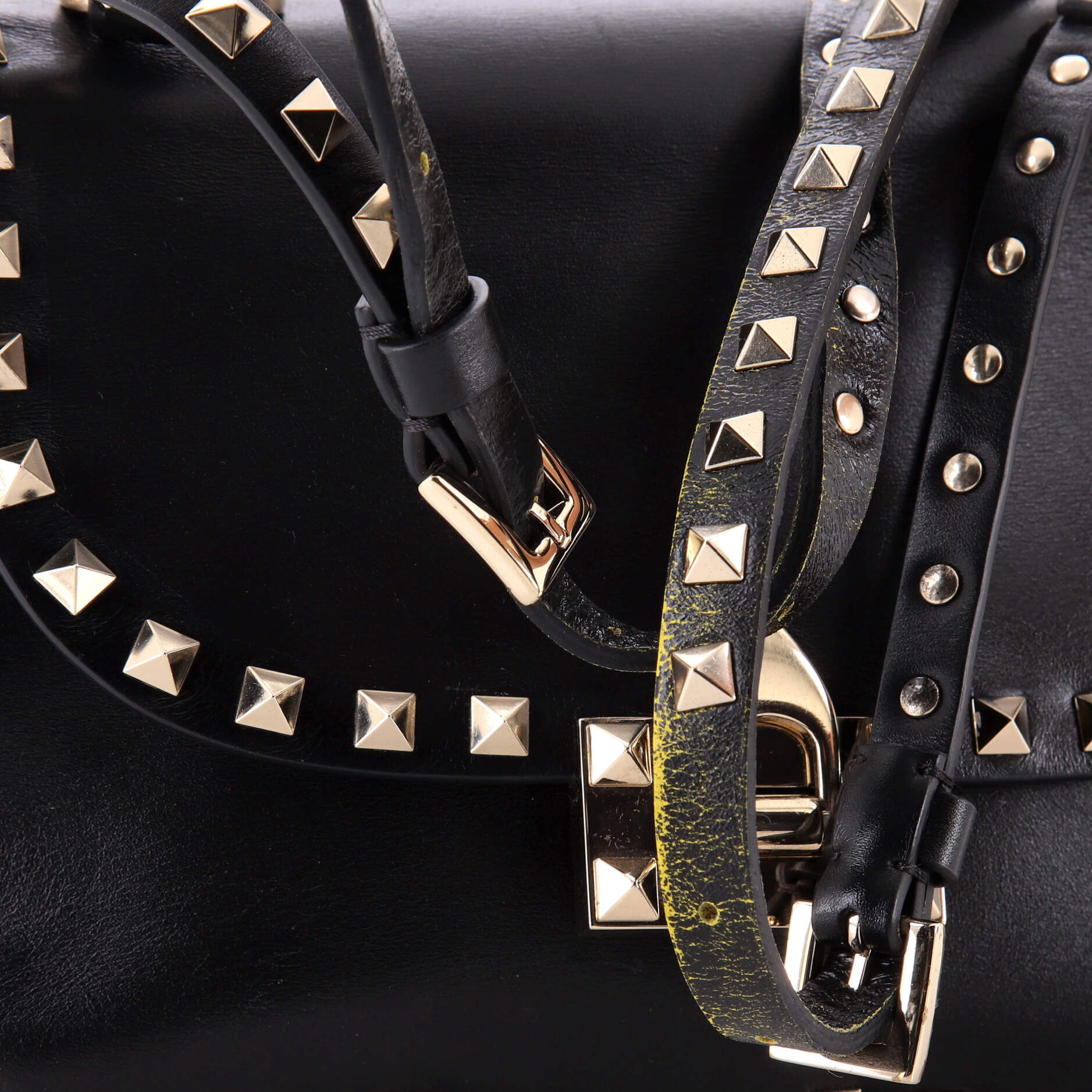 Rockstud Flip Lock Flap Bag Leather Small - Image 8