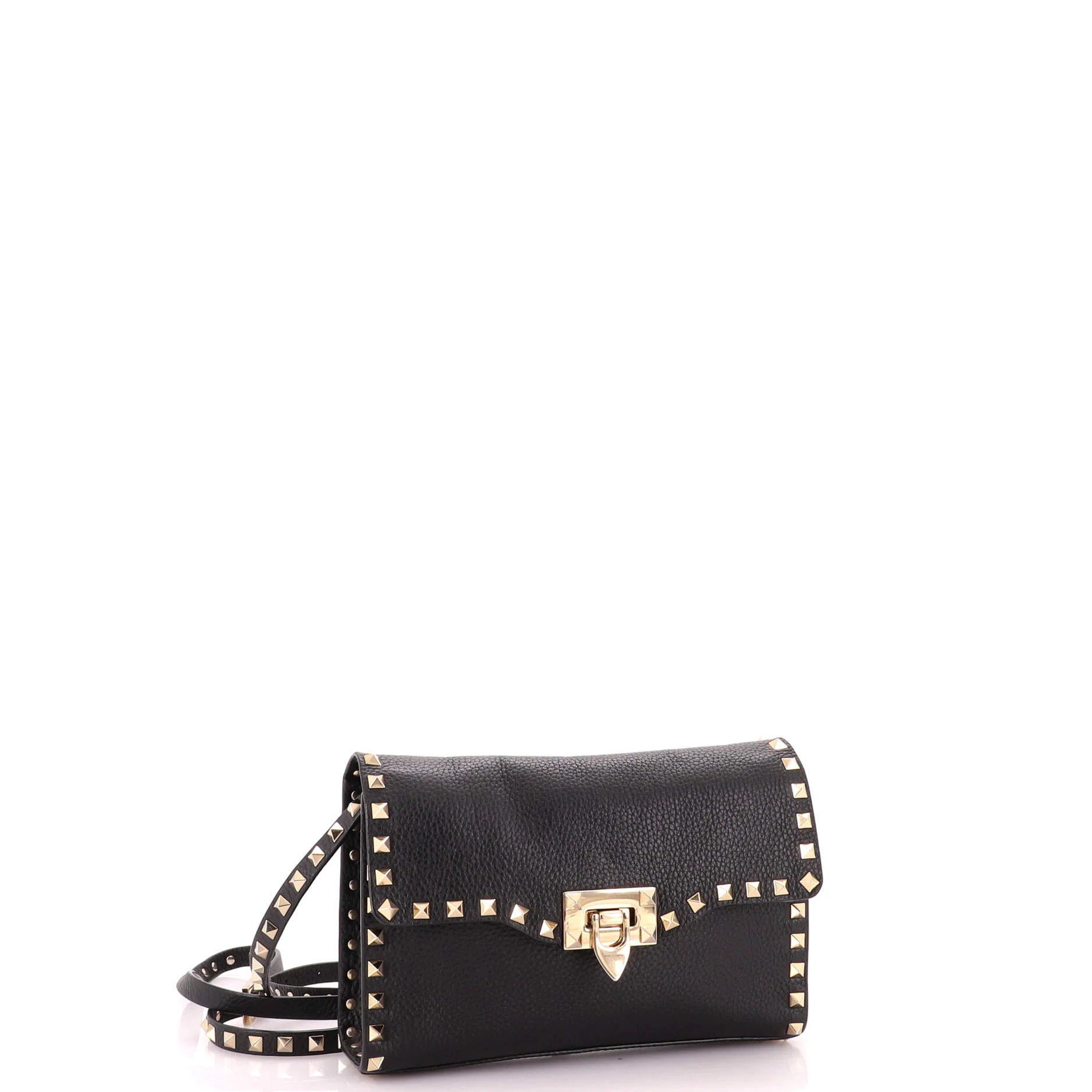 Rockstud Flip Lock Flap Bag Leather Small - Image 2