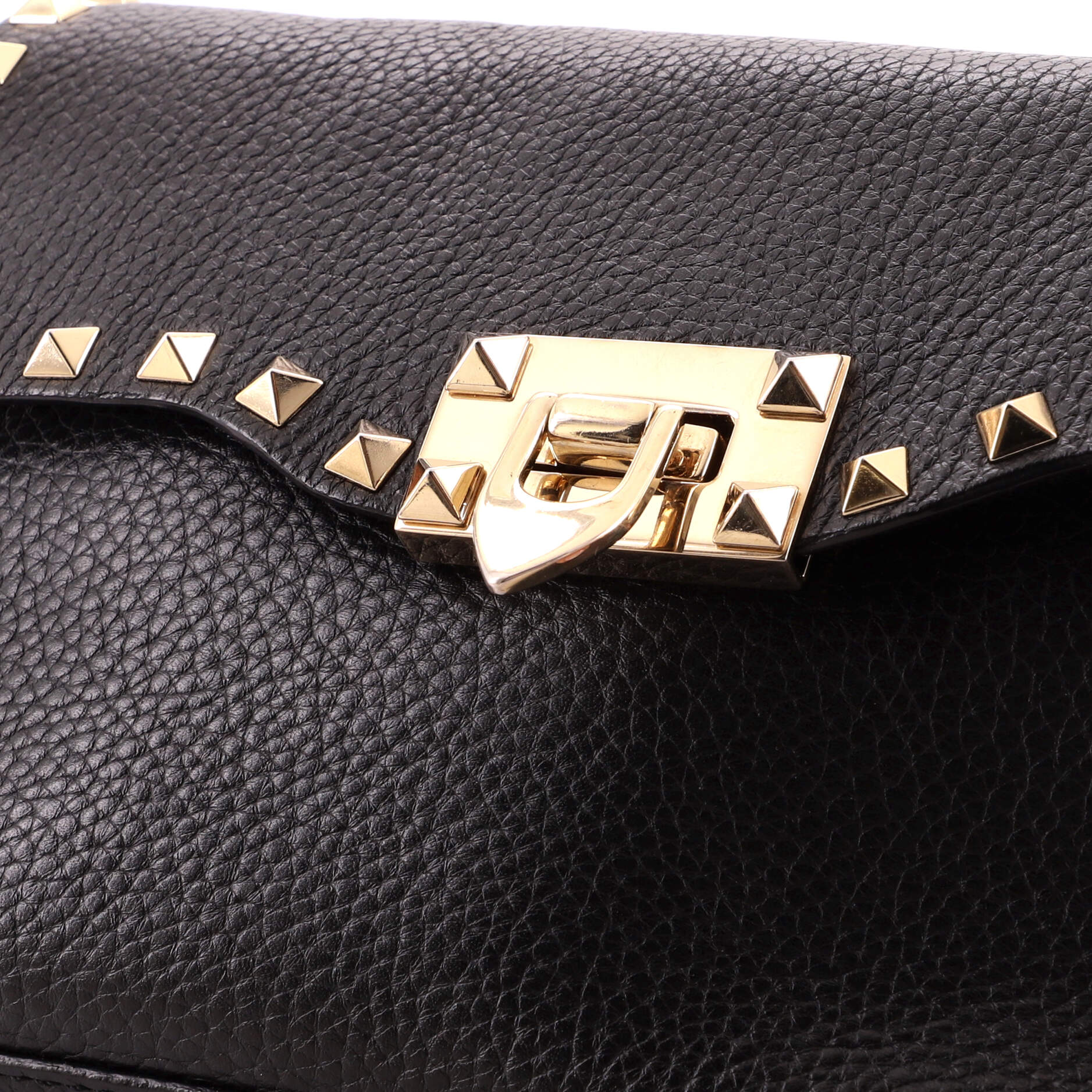 Rockstud Flip Lock Flap Bag Leather Small - Image 8