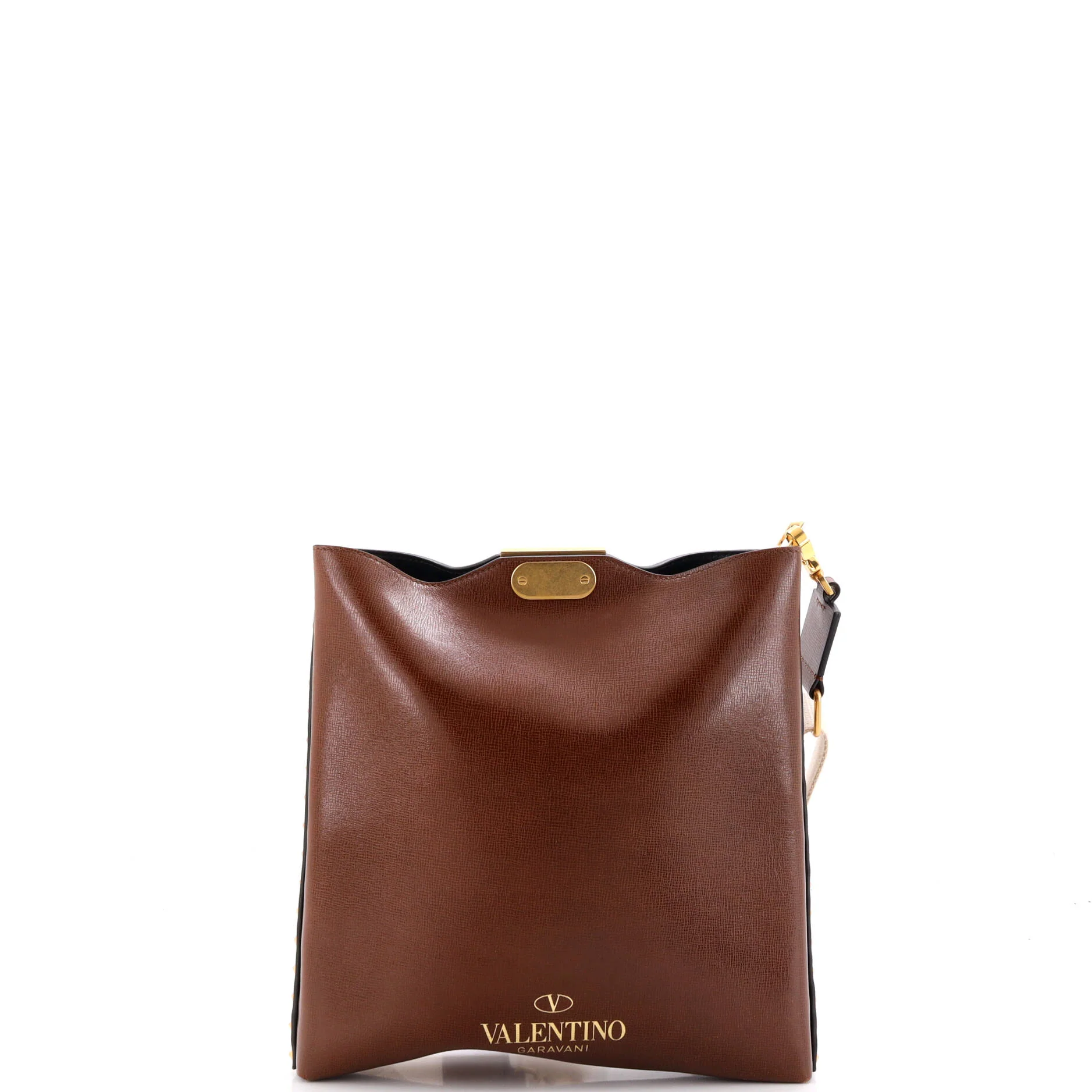 Rockstud Flip Lock Messenger Bag Leather Medium - Image 3