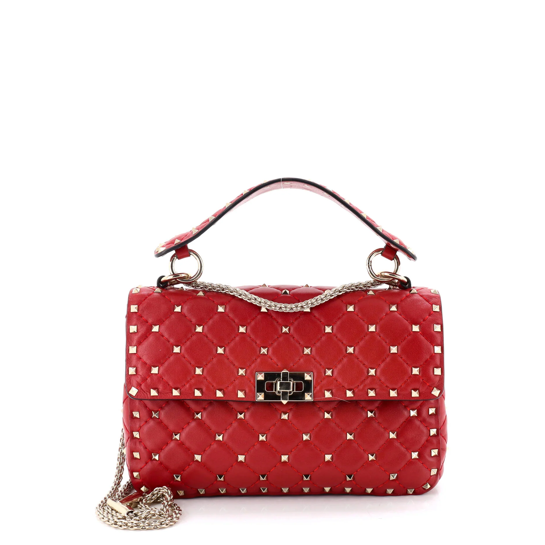 Rockstud Spike Flap Bag Quilted Leather Medium