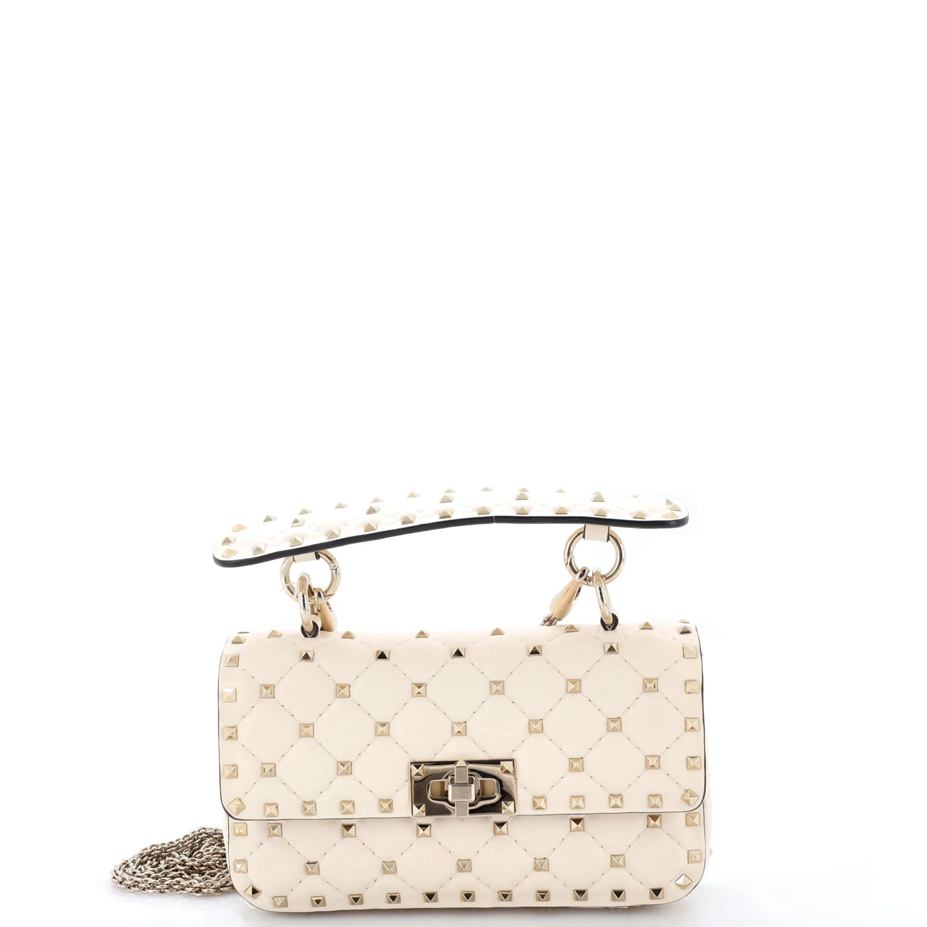Rockstud Spike Flap Bag Quilted Leather Small