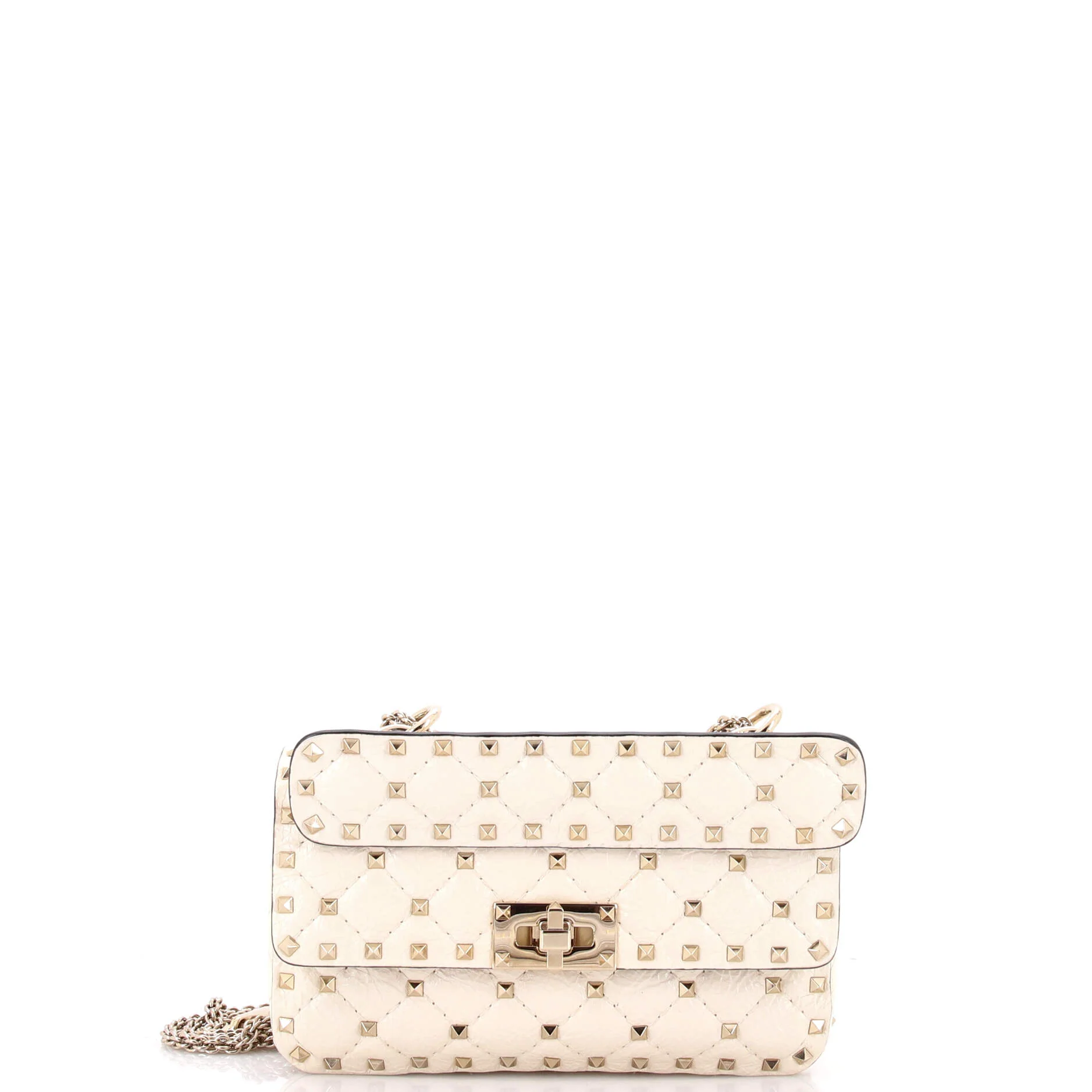 Rockstud Spike Flap Bag Quilted Leather Small