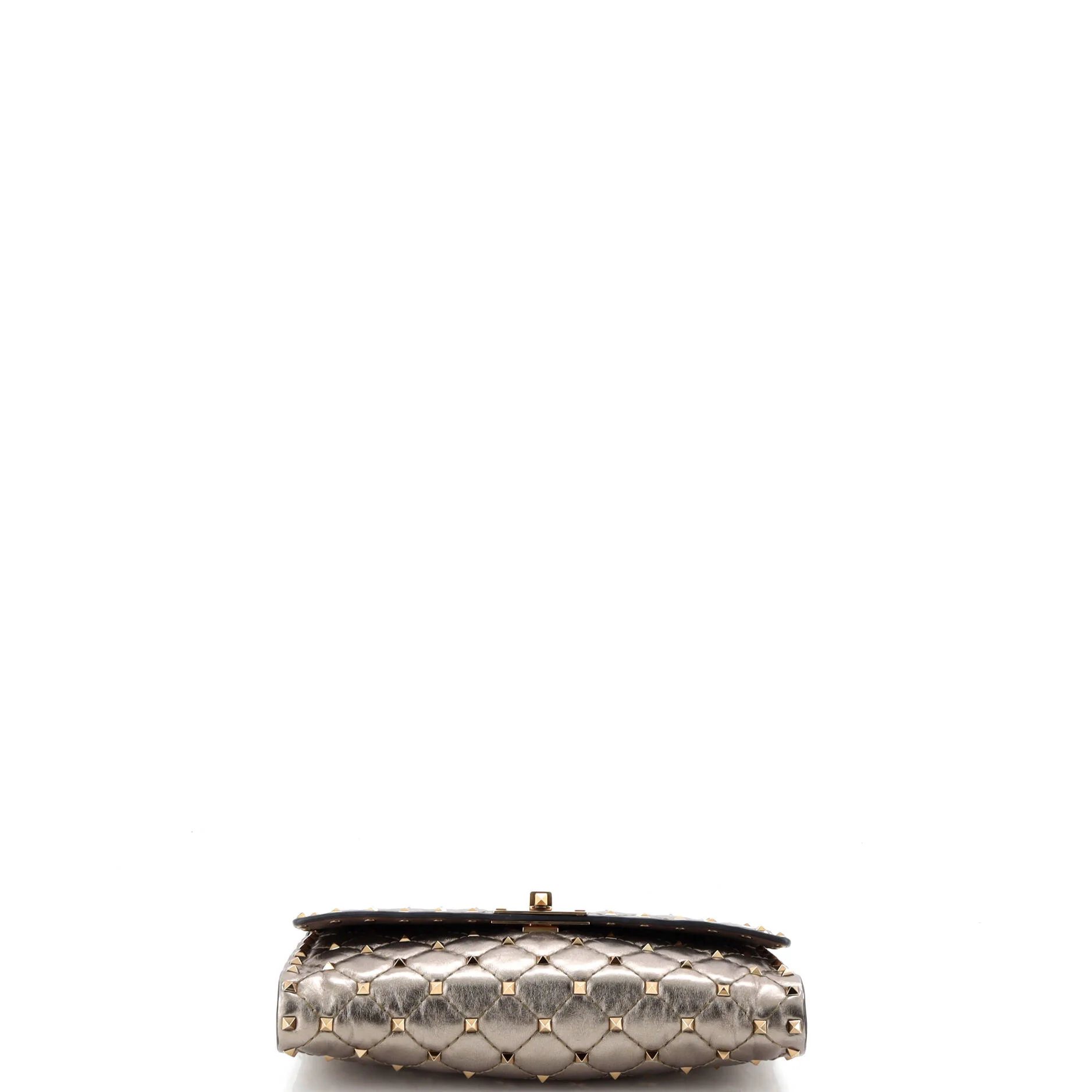 Rockstud Spike Wallet on Chain Quilted Leather Small - Image 4