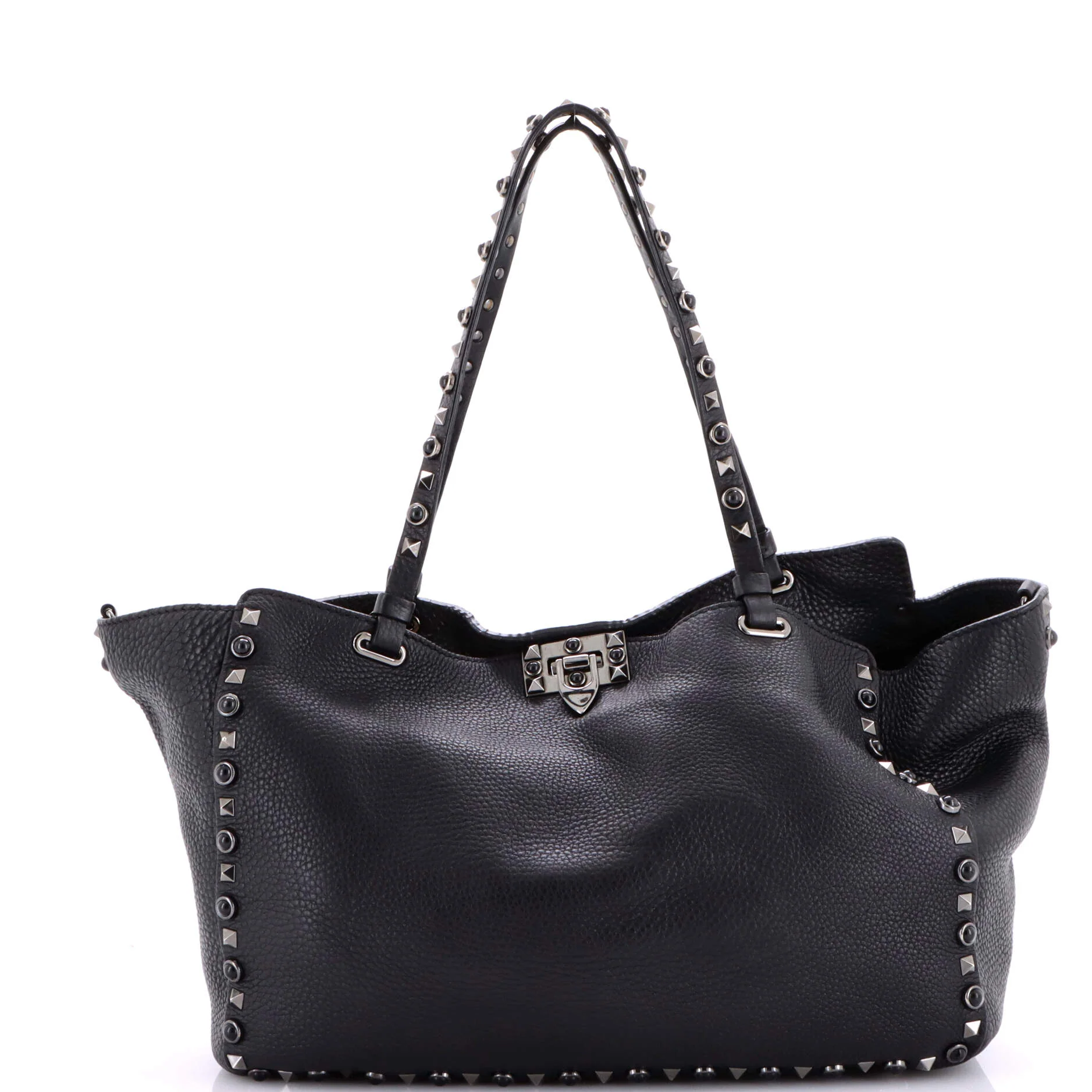 Rockstud Tote Pebbled Leather Medium
