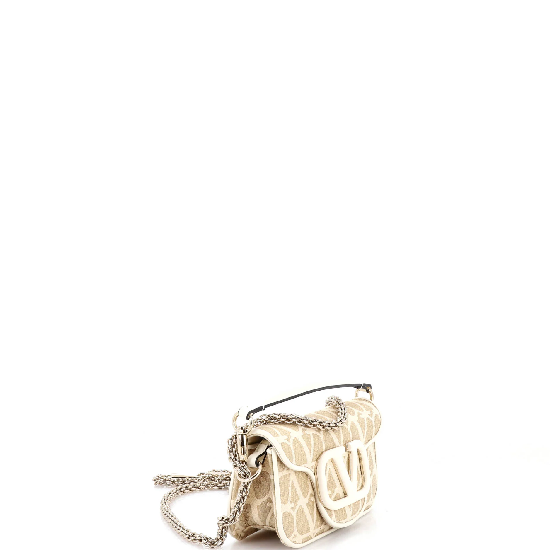 VLogo Loco Flap Shoulder Bag Toile Iconograph Fabric Small - Image 2