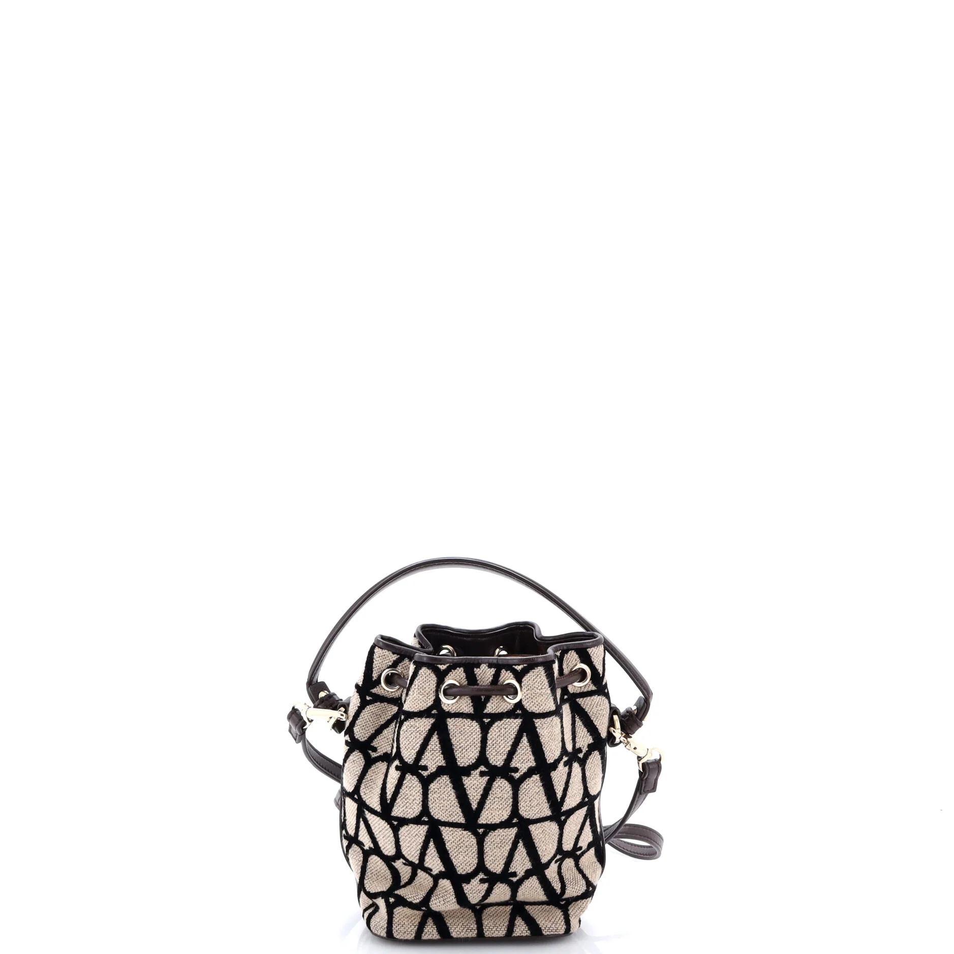 VLogo Signature Bucket Bag Toile Iconograph Fabric Mini - Image 3