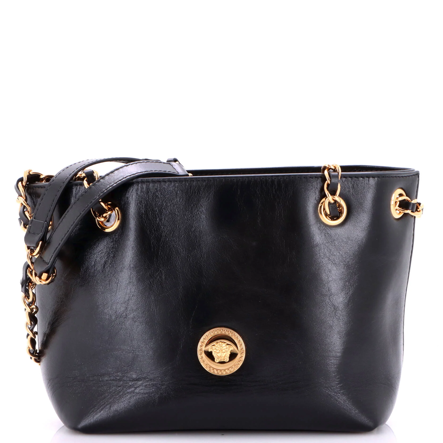 Medusa Icon Chain Tote Leather Mini