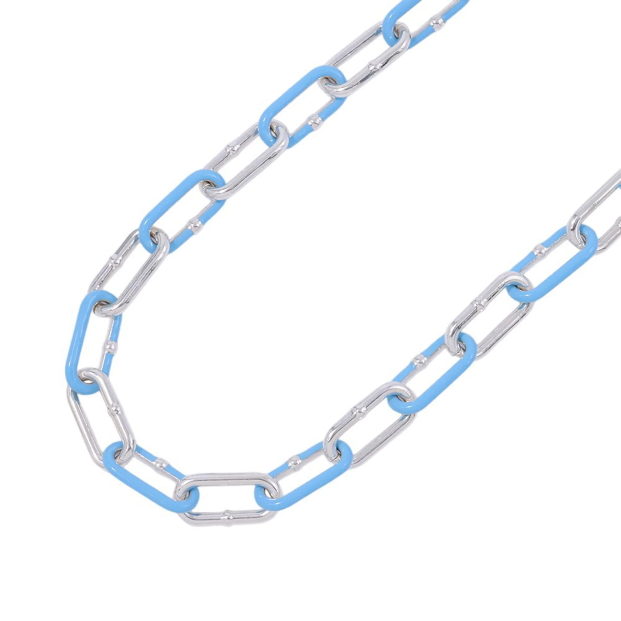 Necklace Sterling Silver with Light Blue Enamel