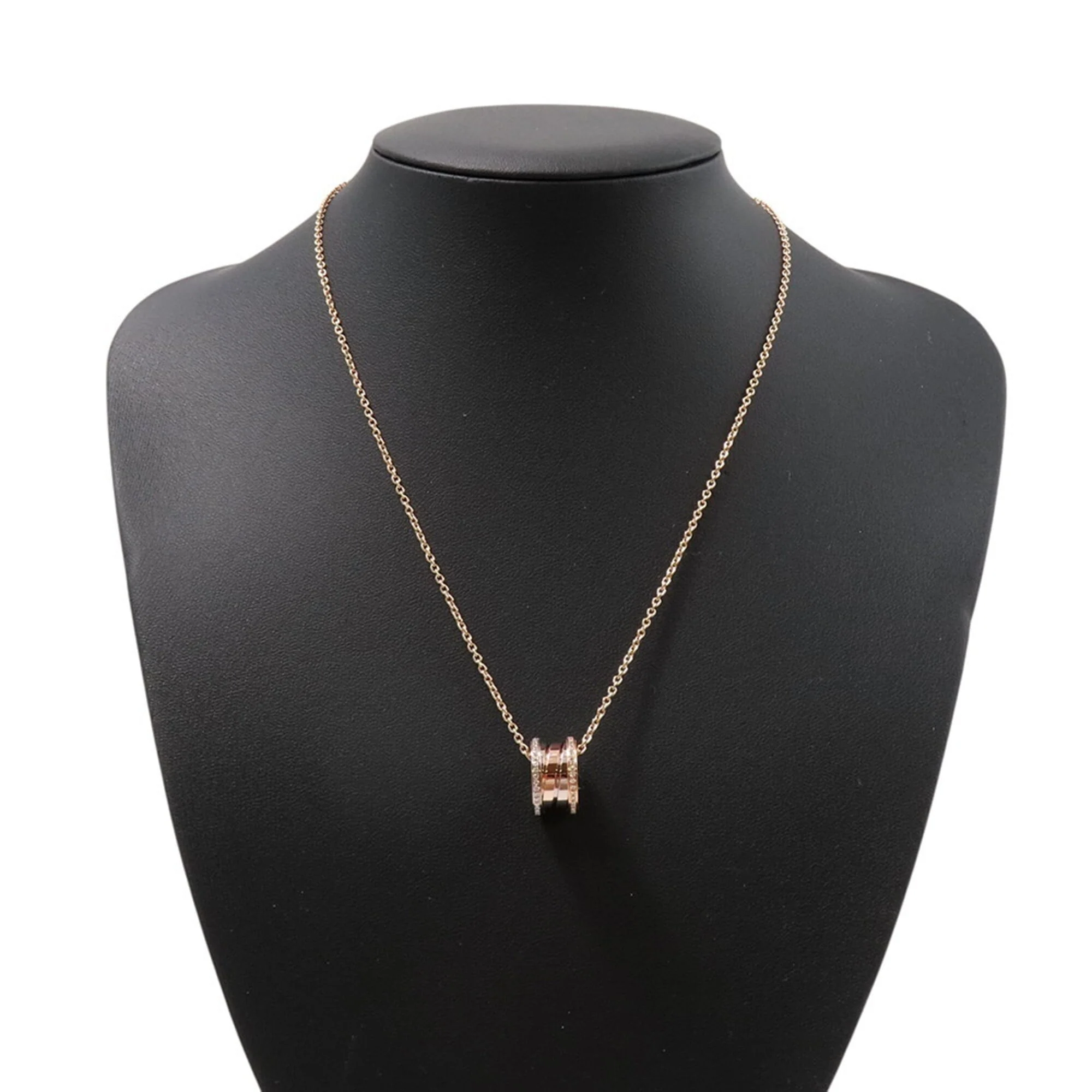 B.Zero1 Pendant Necklace 18K Rose Gold and 18K White Gold - Image 4