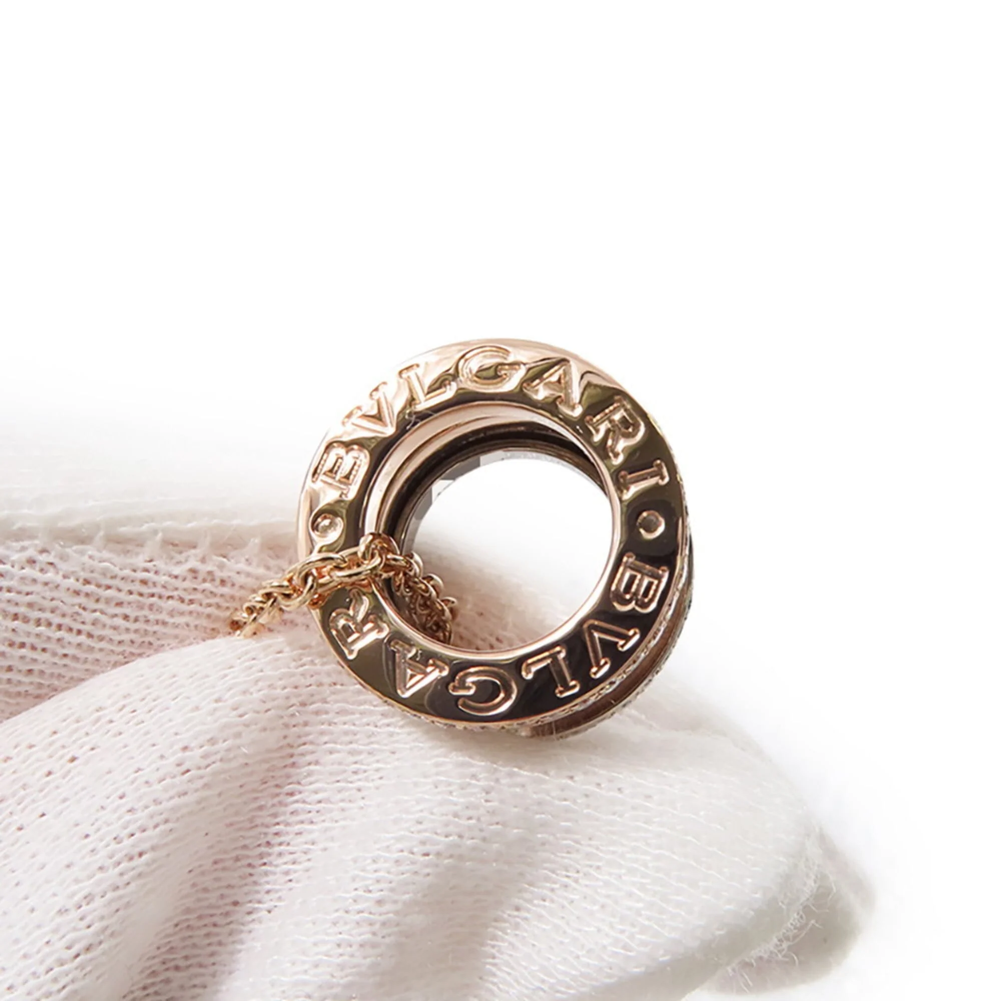 B.Zero1 Pendant Necklace 18K Rose Gold and 18K White Gold - Image 8