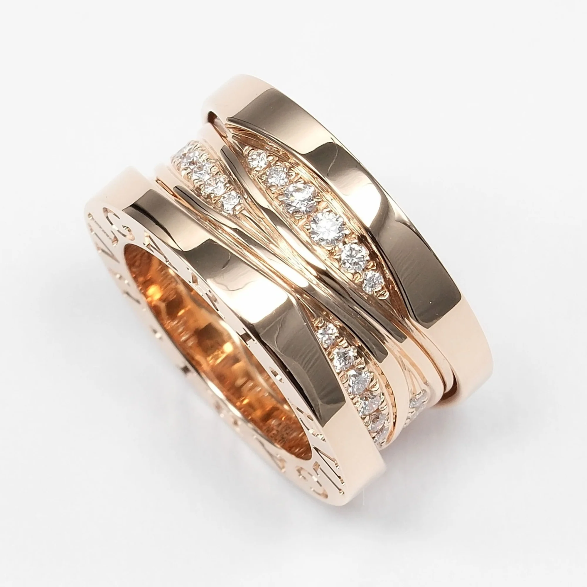 B.Zero1 Pendant Necklace 18K Rose Gold with Diamond - Image 4