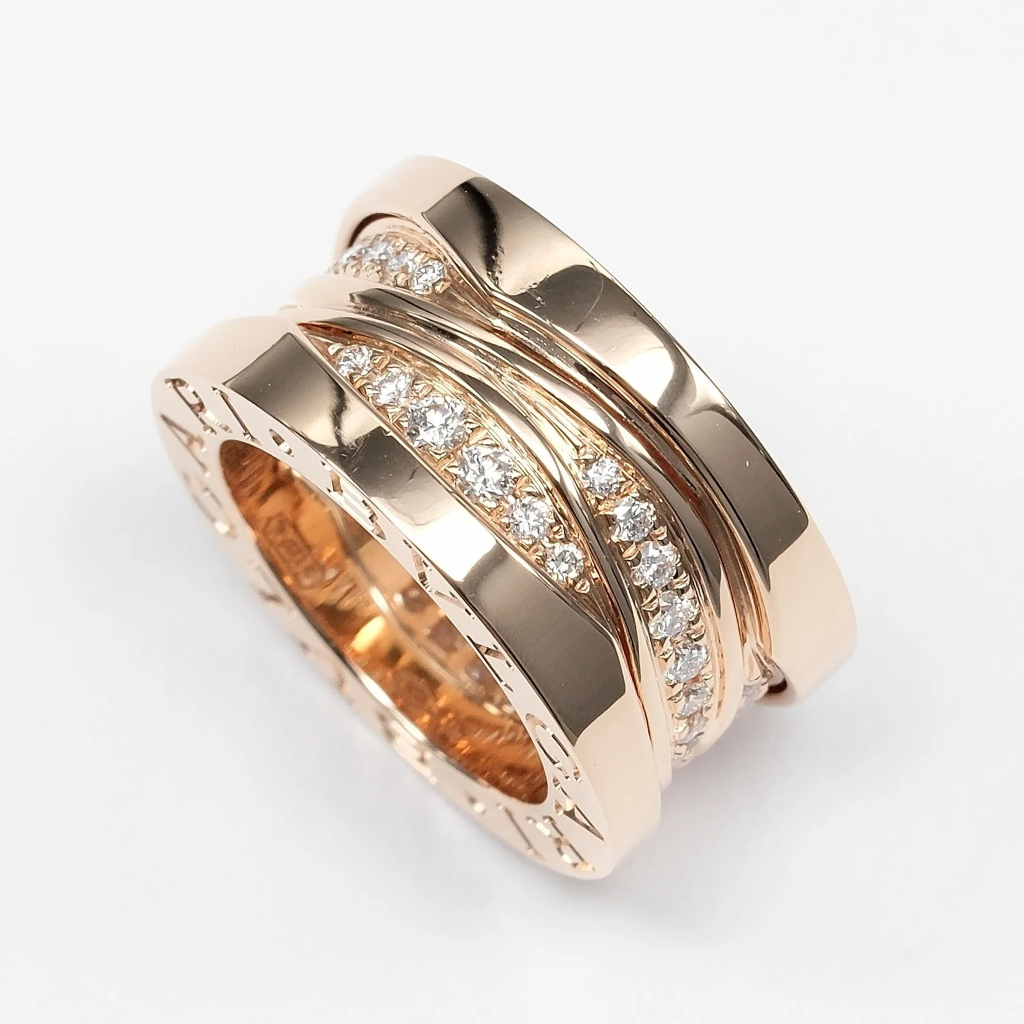 B.Zero1 Pendant Necklace 18K Rose Gold with Diamond - Image 5