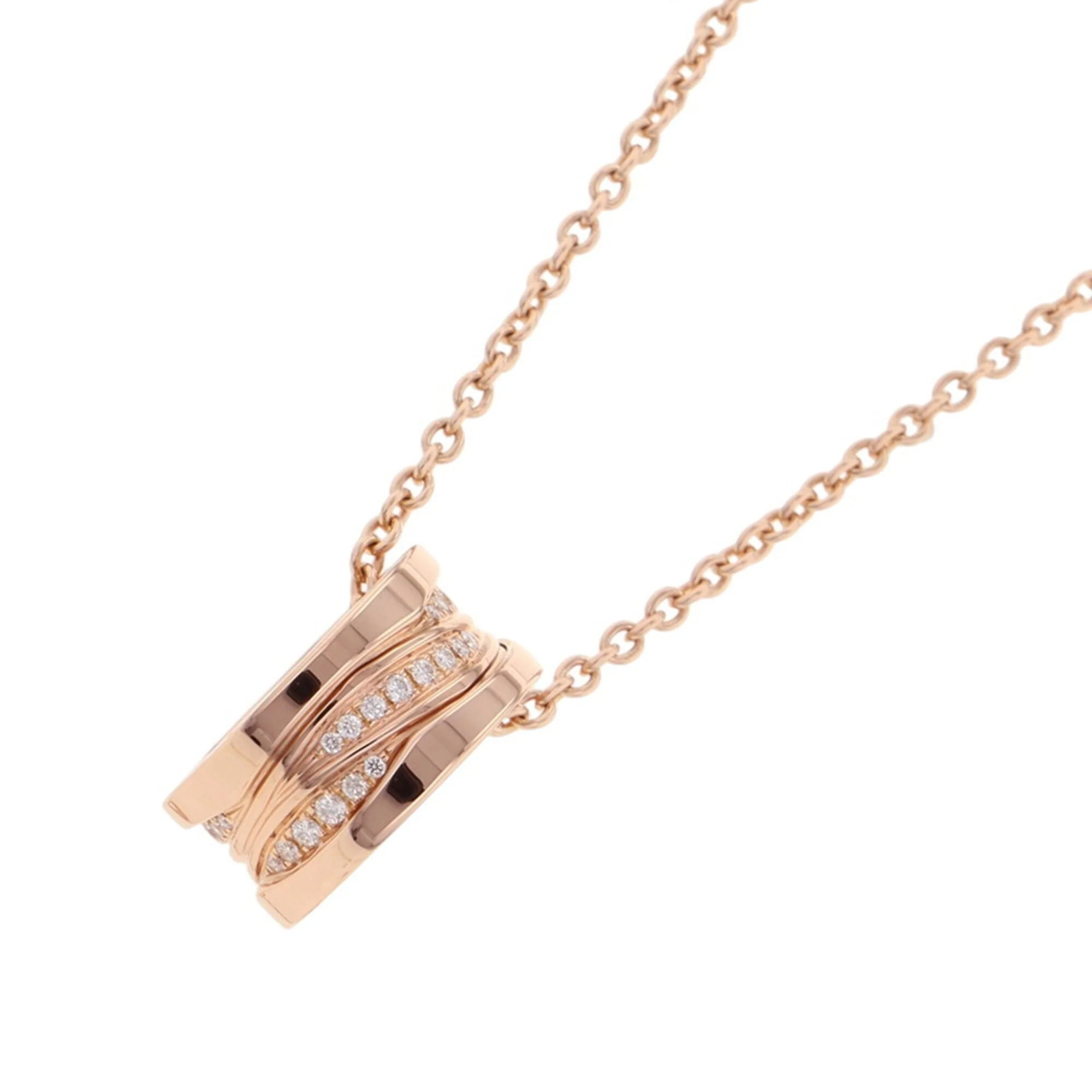 B.Zero1 Pendant Necklace 18K Rose Gold With Diamond - Image 3