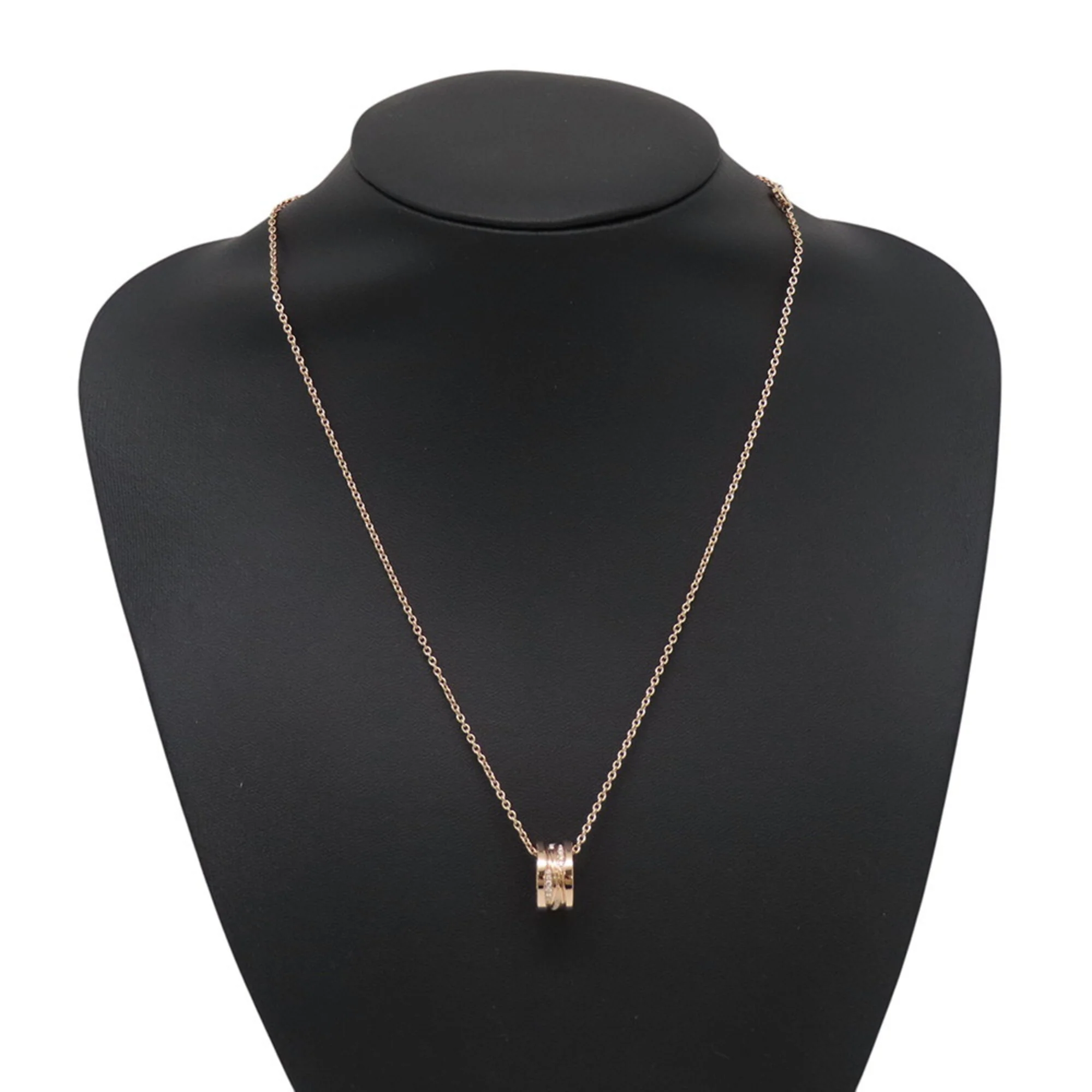 B.Zero1 Pendant Necklace 18K Rose Gold With Diamond - Image 4