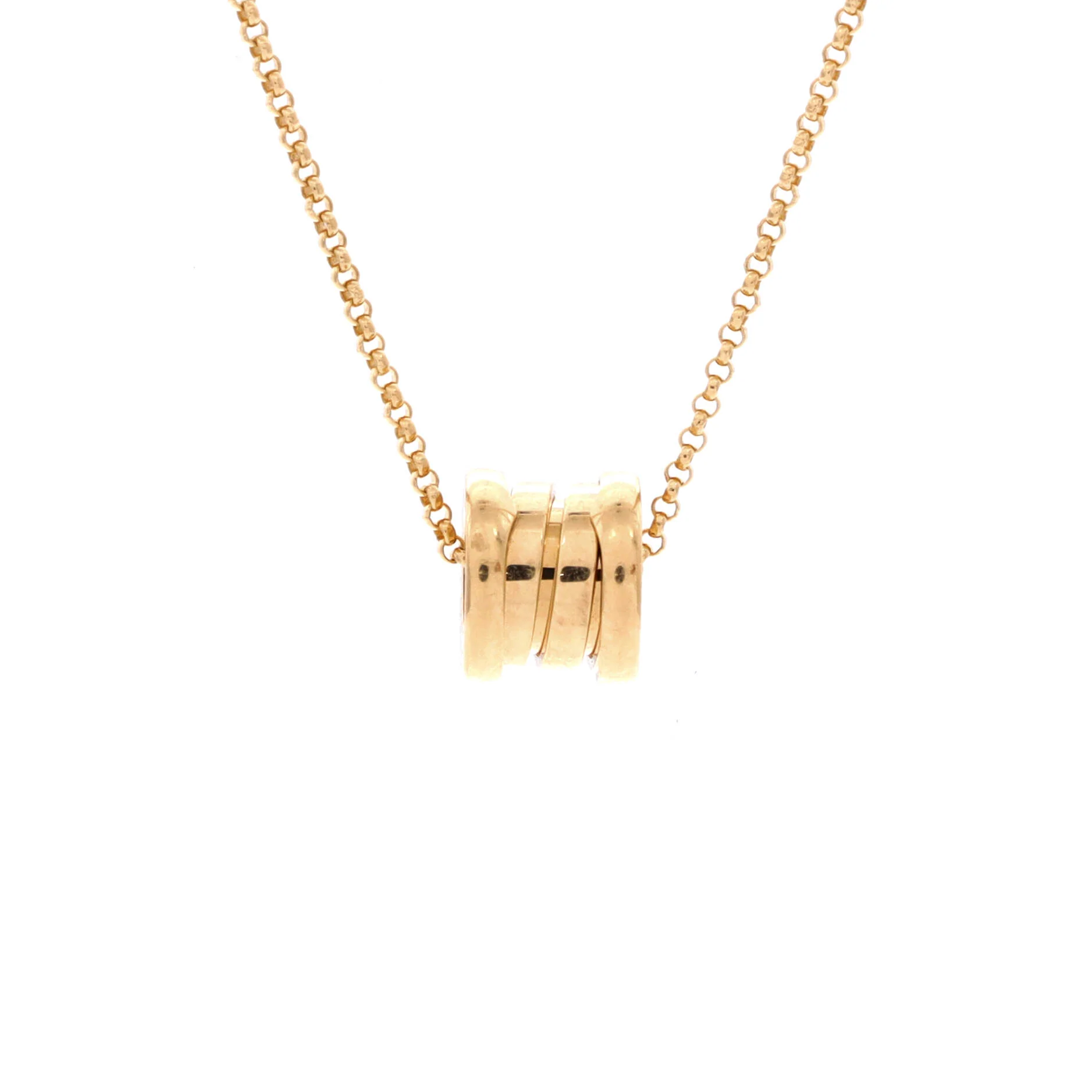 B.Zero1 Pendant Necklace 18K Yellow Gold Mini
