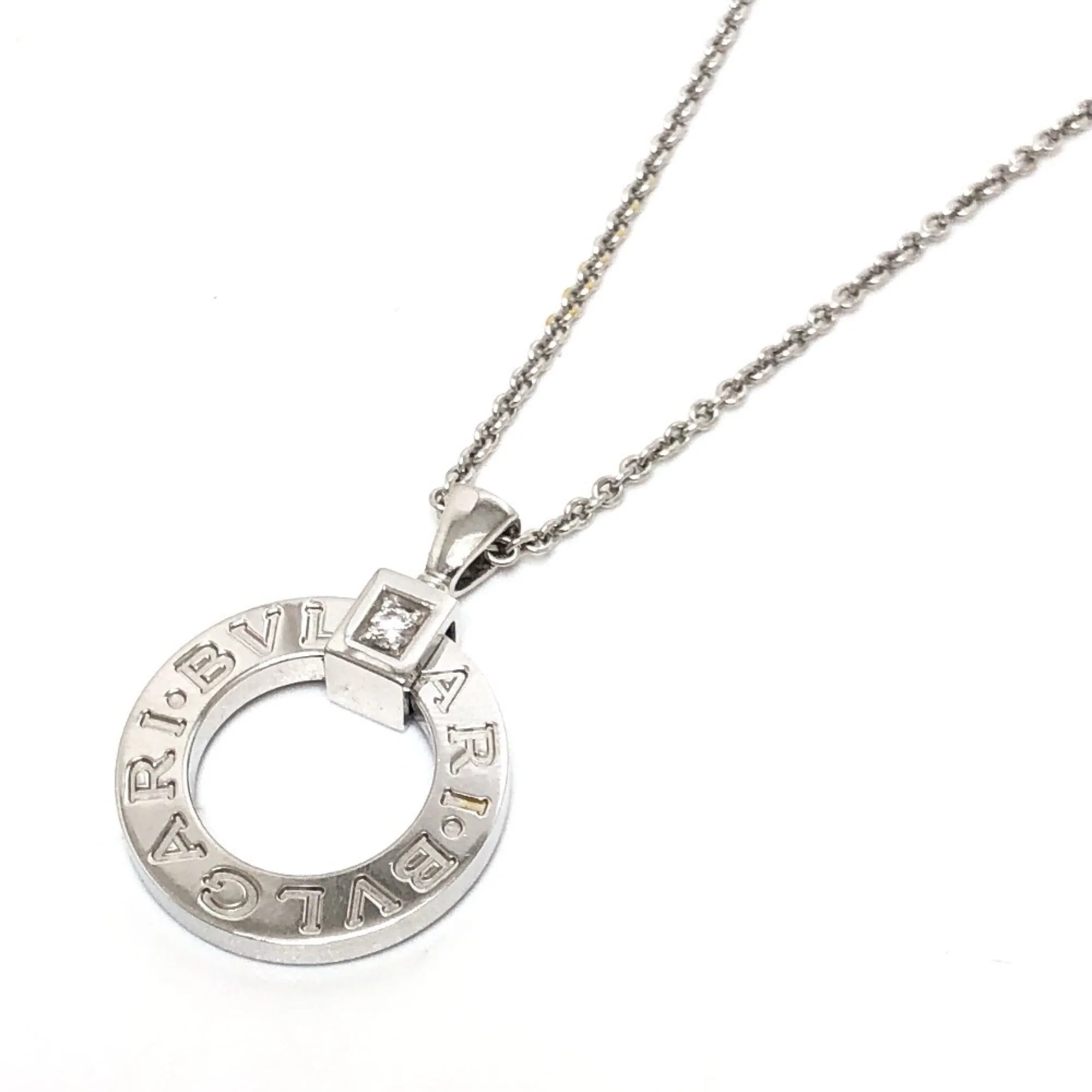 Pendant Necklace 18K White Gold