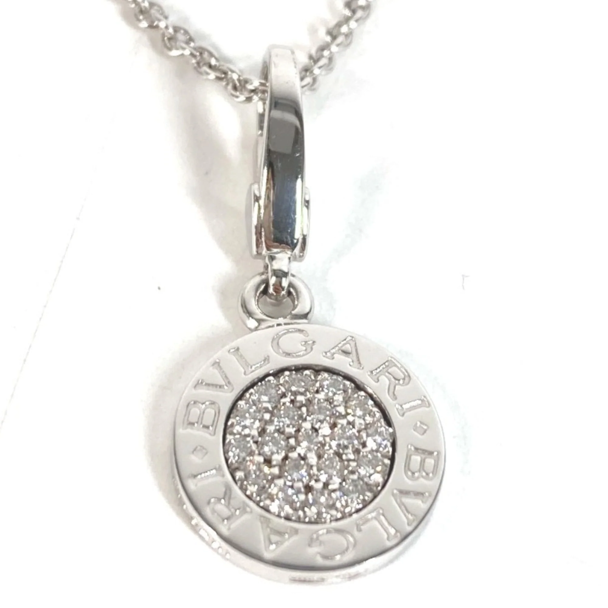 Pendant Necklace 18K White Gold With Diamond
