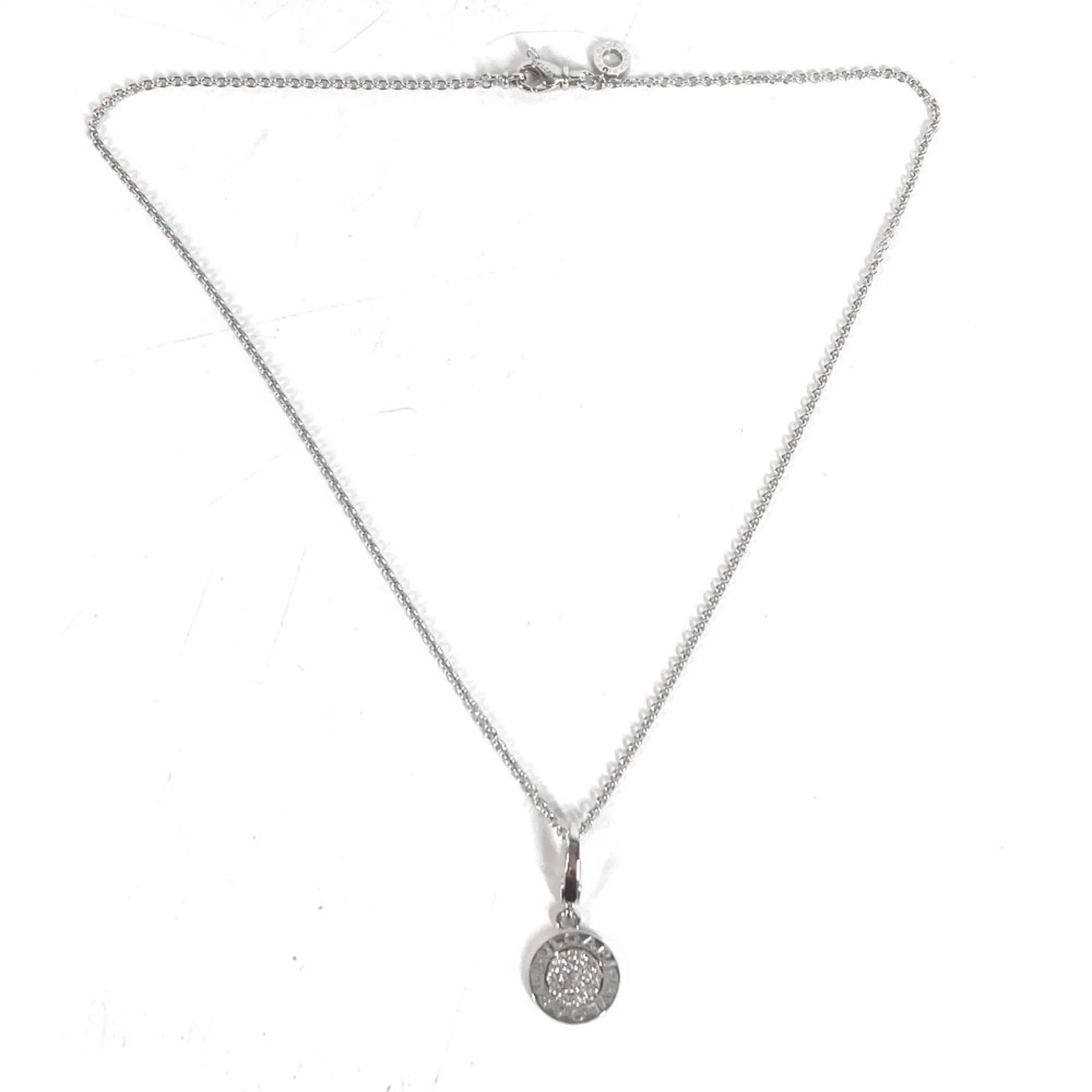 Pendant Necklace 18K White Gold With Diamond - Image 8