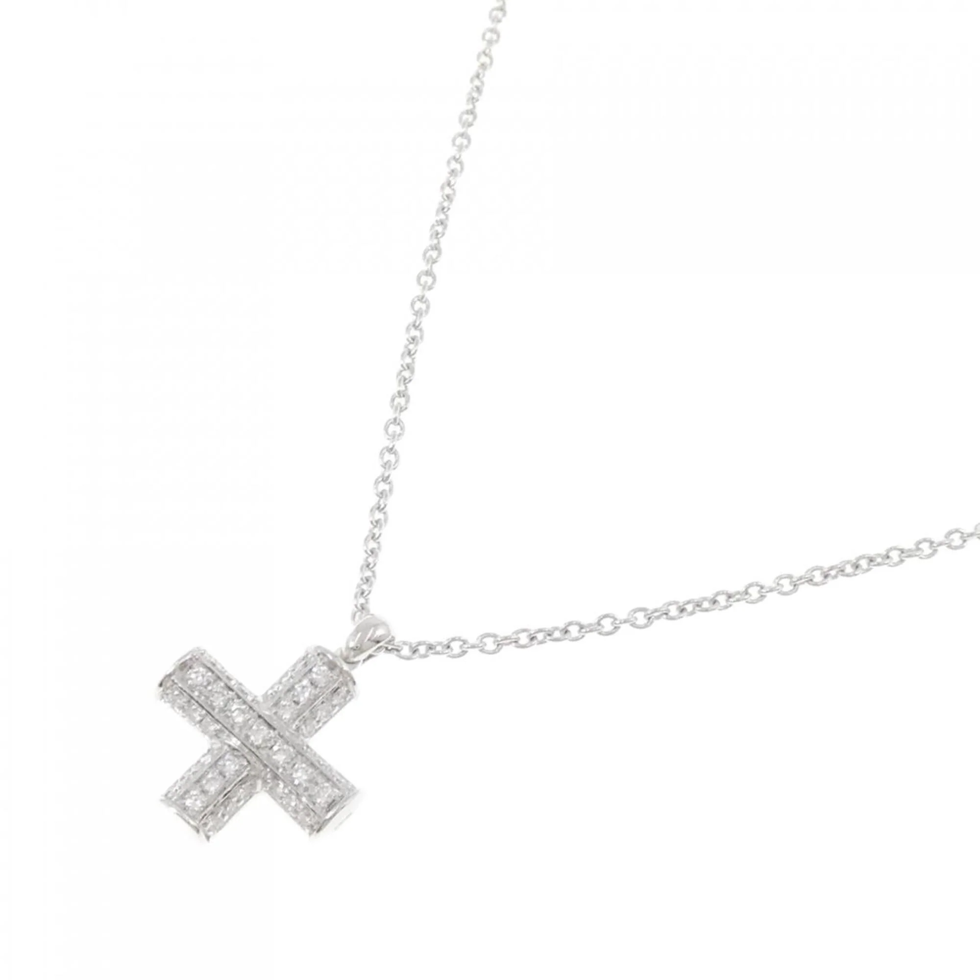 Pendant Necklace 18K White Gold with Diamond - Image 2