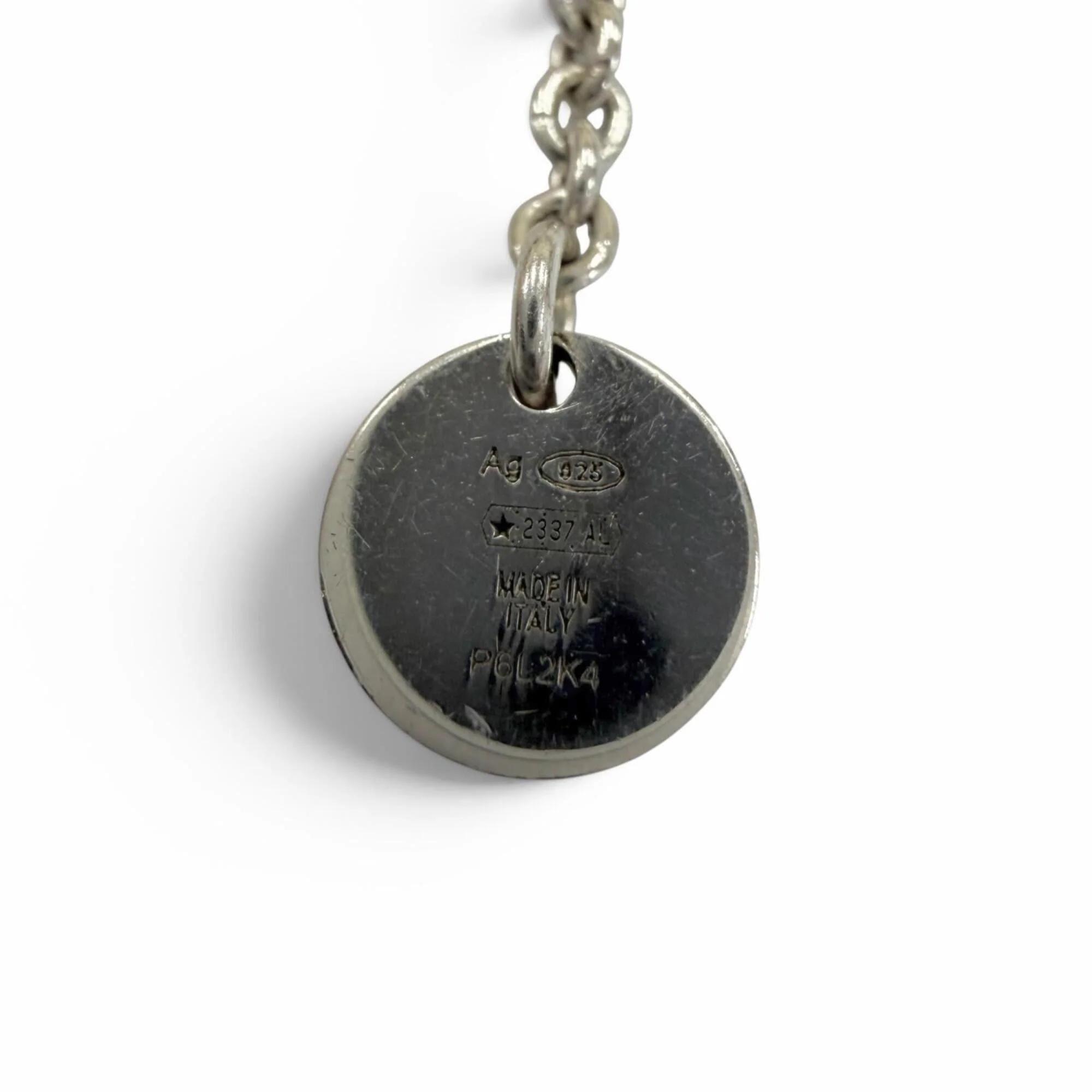 Pendant Necklace Sterling Silver with Onyx and Ruby - Image 6