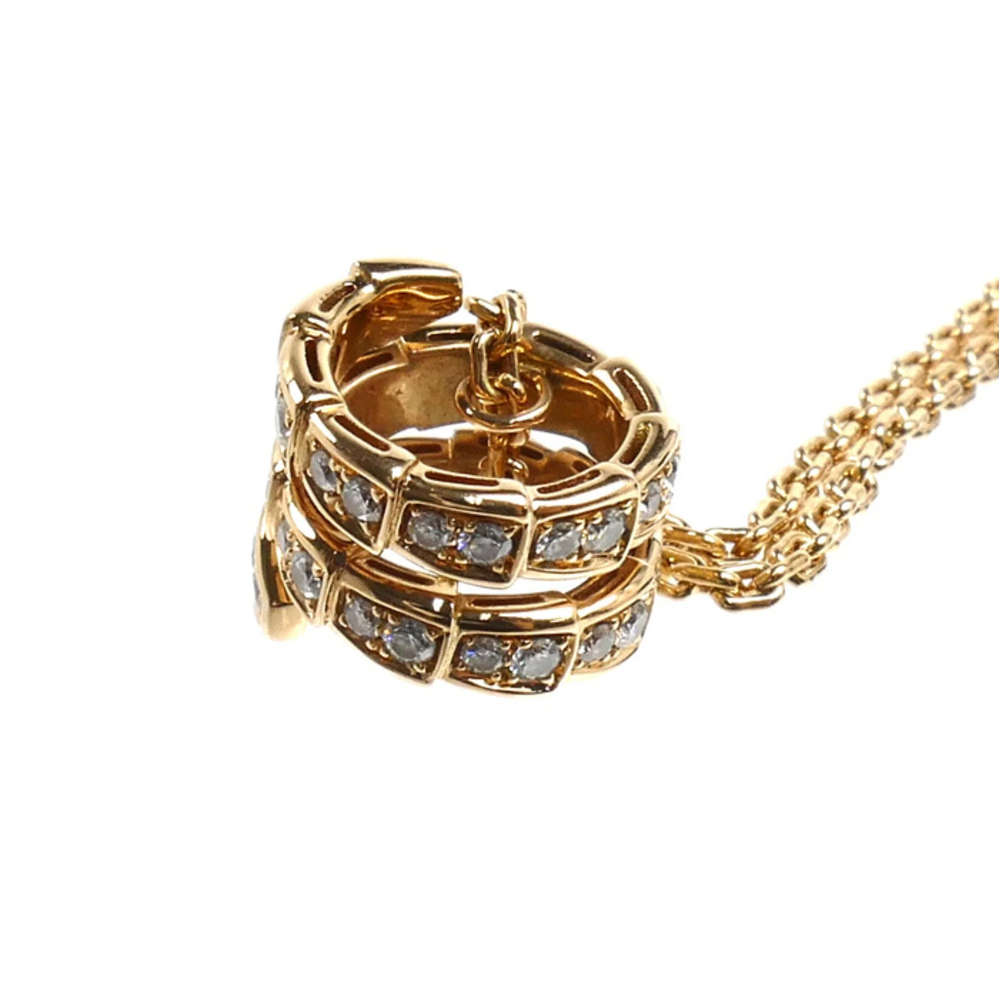 Serpenti Viper Ring 18K Rose Gold with Diamonds - Image 3