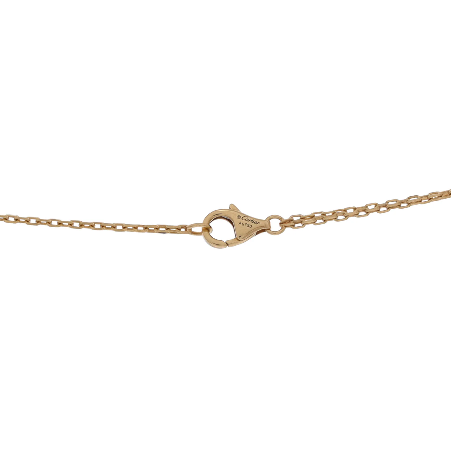 2 Diamonds Love Pendant Necklace 18K Yellow Gold and Diamonds - Image 3