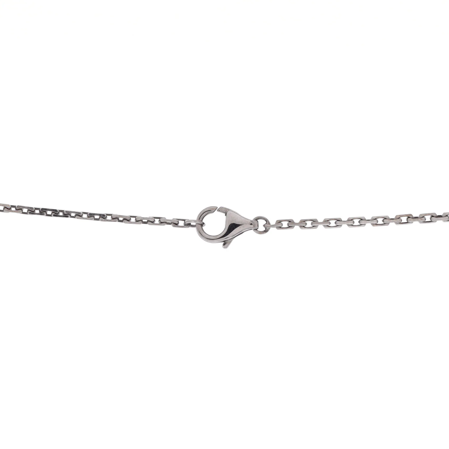 6 Diamonds Love Pendant Necklace 18K White Gold and Diamonds - Image 4