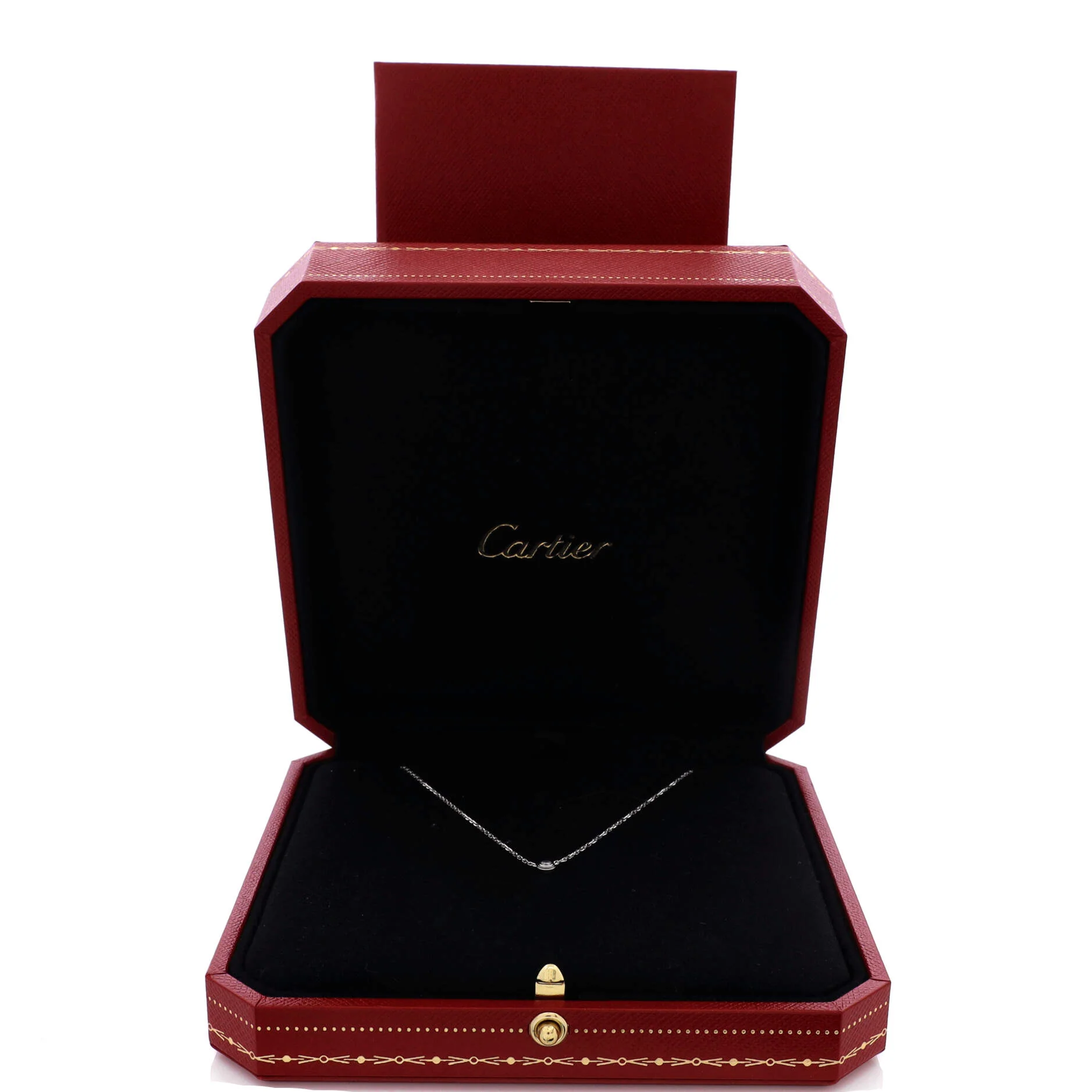 Cartier D'Amour Pendant Necklace 18K White Gold and Diamond XS - Image 2