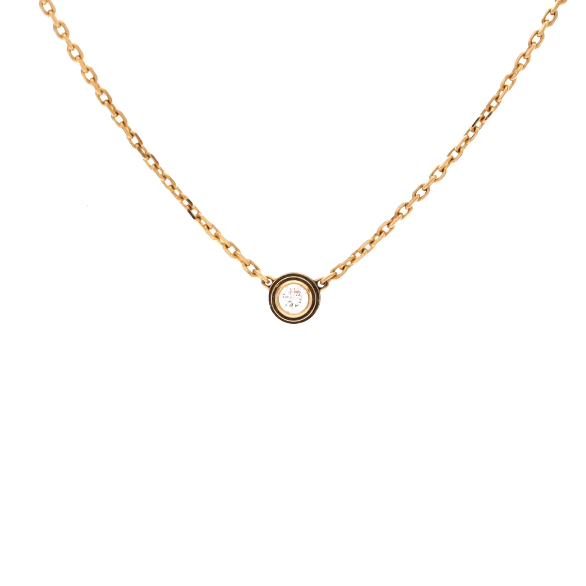 Cartier D'Amour Pendant Necklace 18K Yellow Gold and Diamond XS