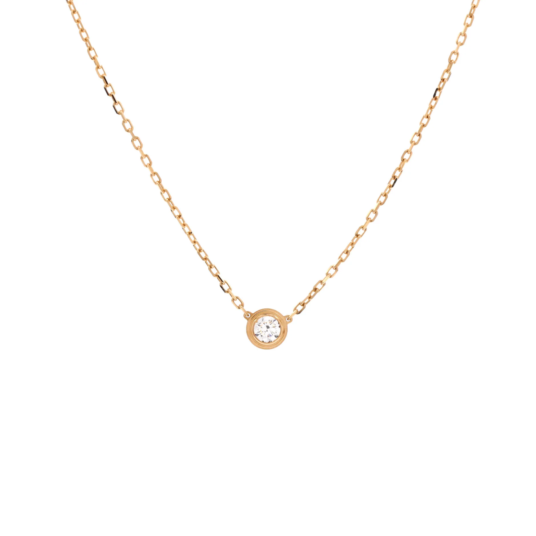 Cartier D'Amour Pendant Necklace 18K Yellow Gold with Diamond Large