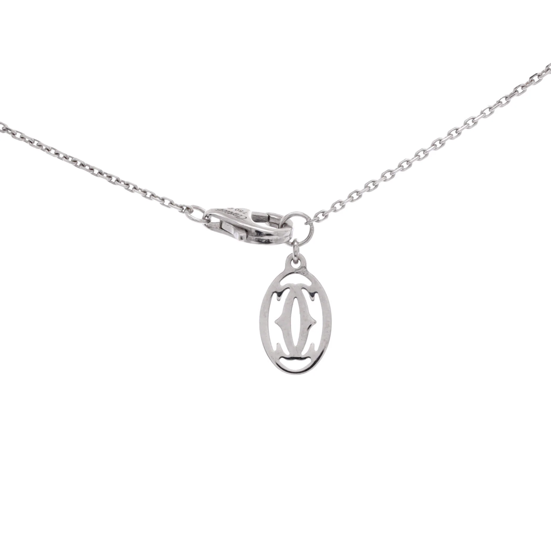 Cross Pendant Necklace 18K White Gold with Diamonds - Image 3