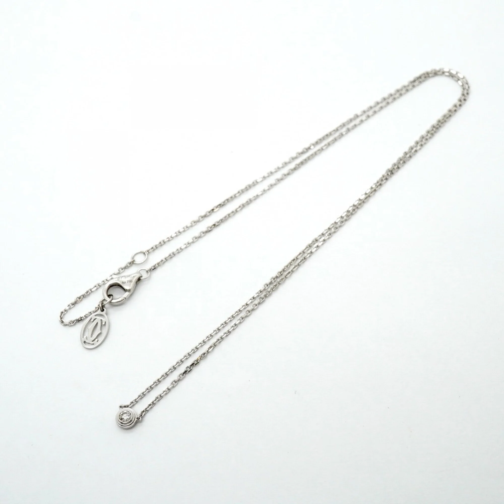 Damour XS Pendant Necklace 18K White Gold with Diamond - Image 3